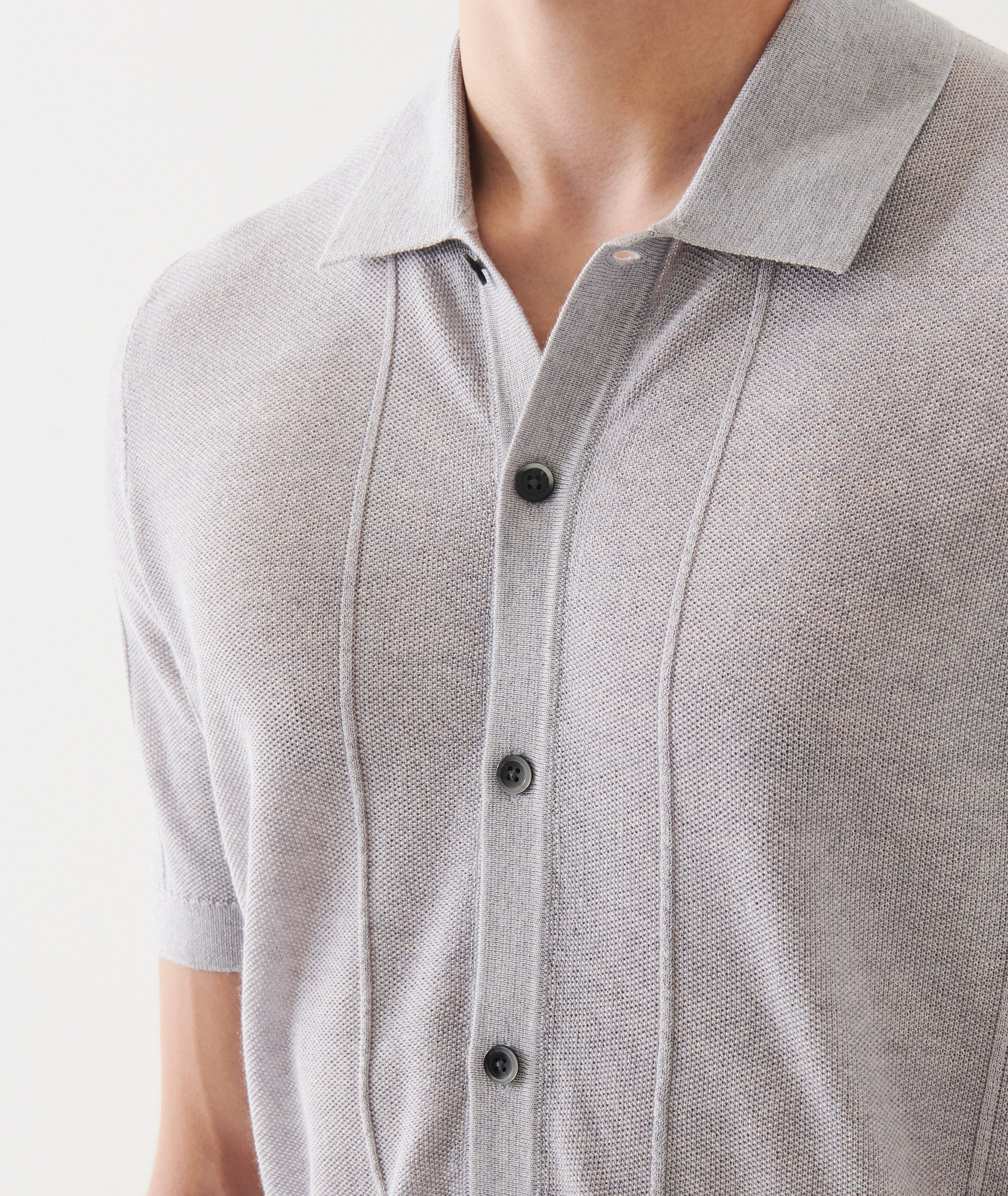 Merino Wool-Silk Knit Shirt image 3