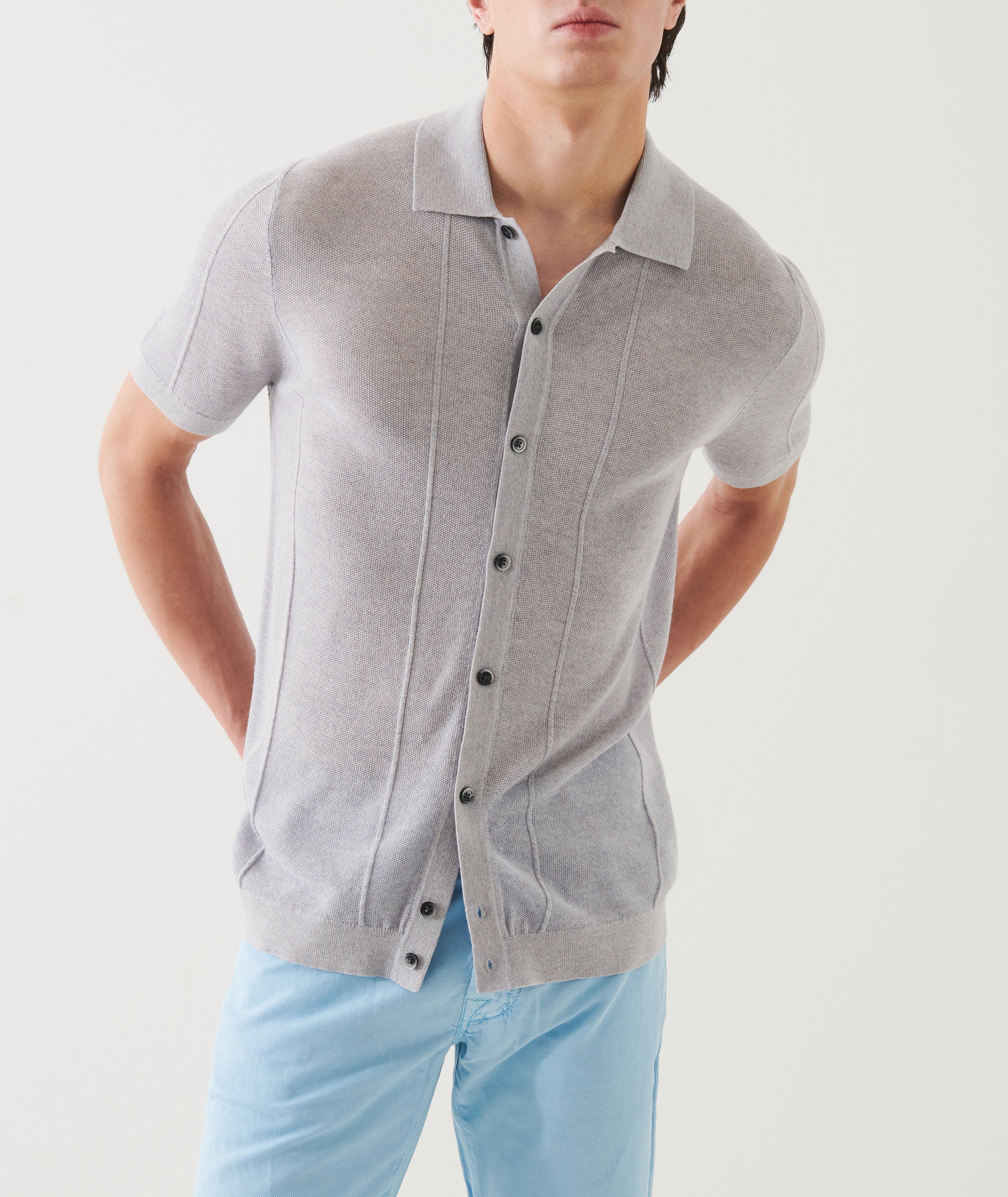 Merino Wool-Silk Knit Shirt image 5