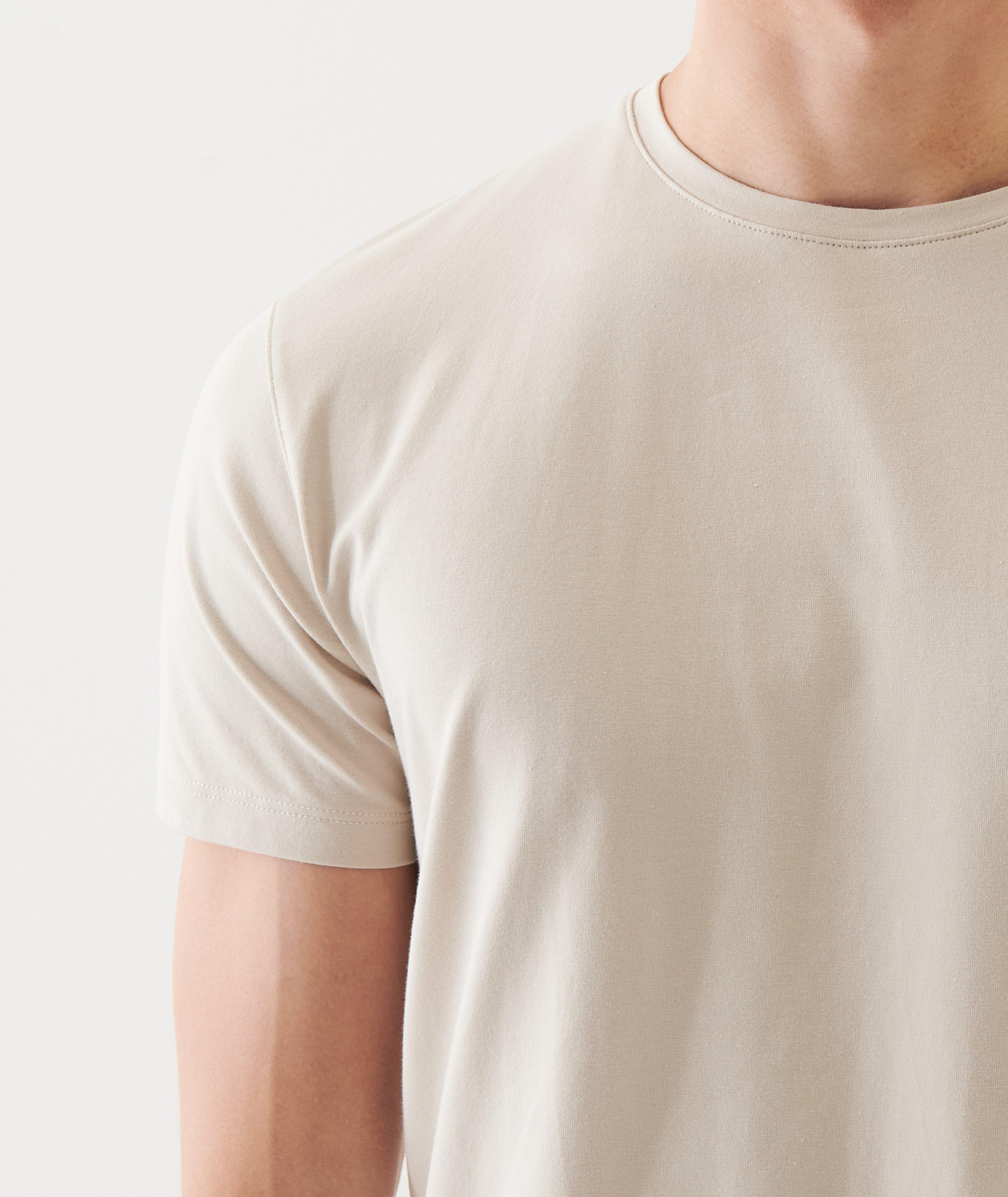Stretch-Pima Cotton Crewneck T-Shirt image 3