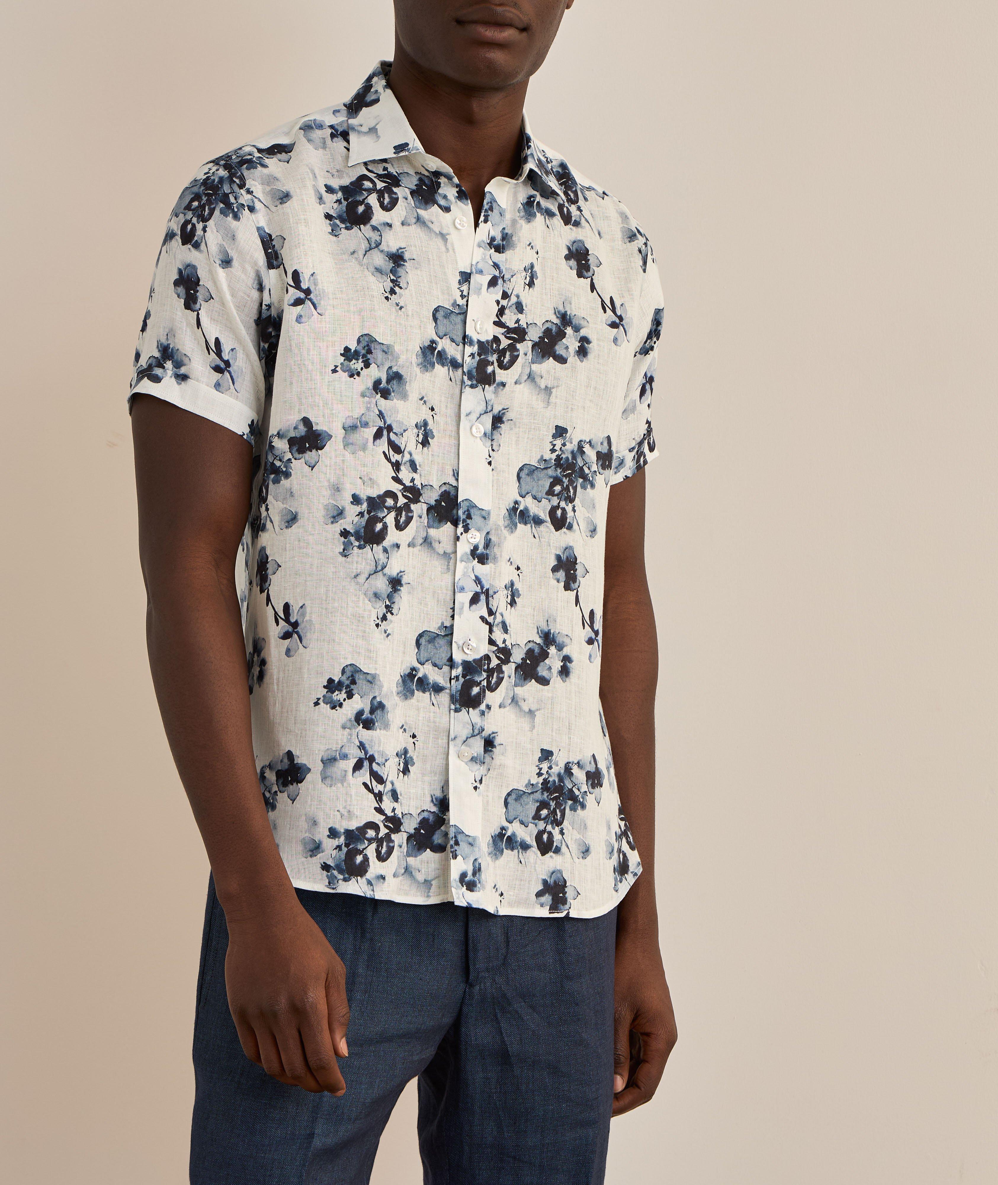 Floral Print Linen Shirt image 1