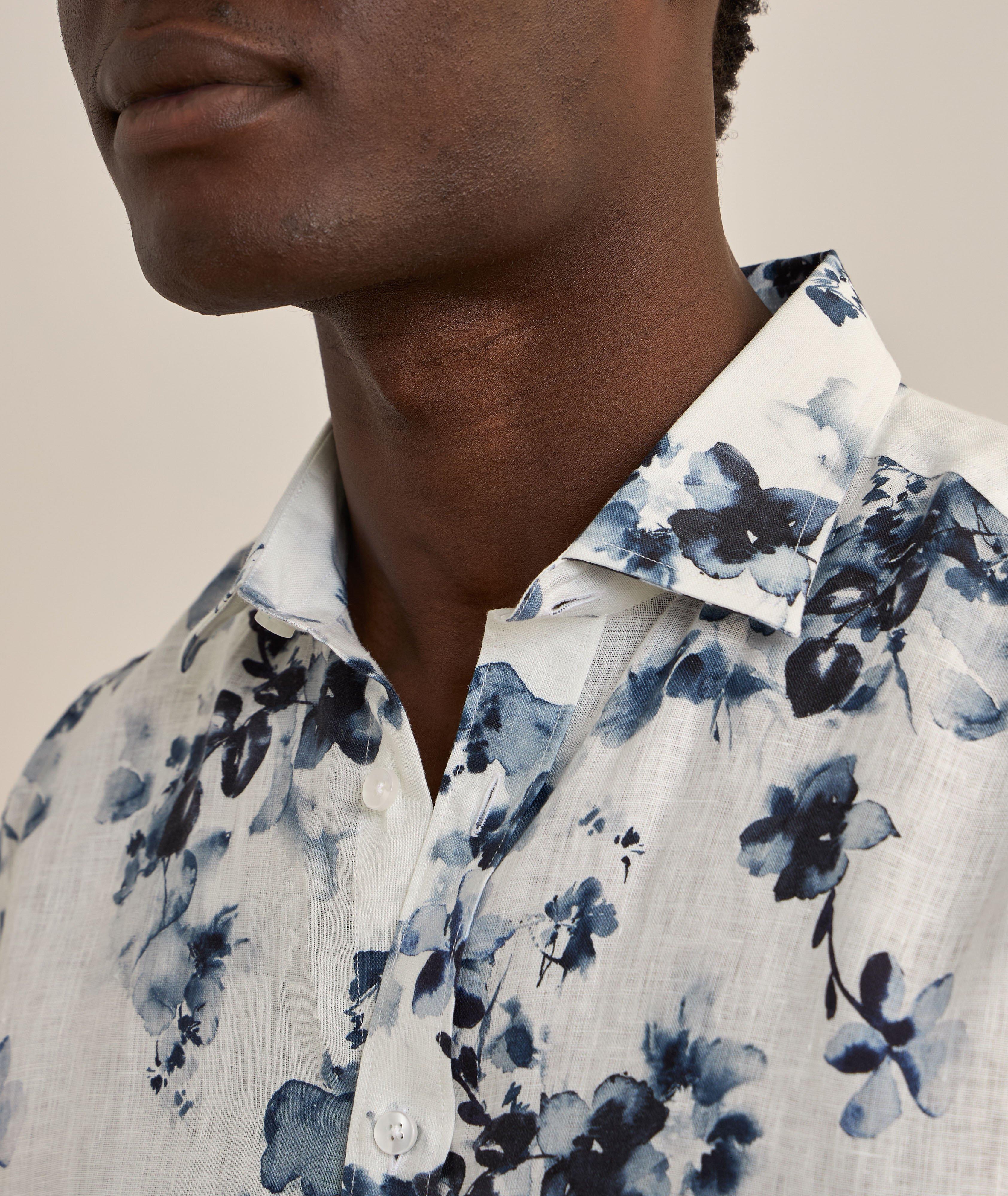 Floral Print Linen Shirt image 3