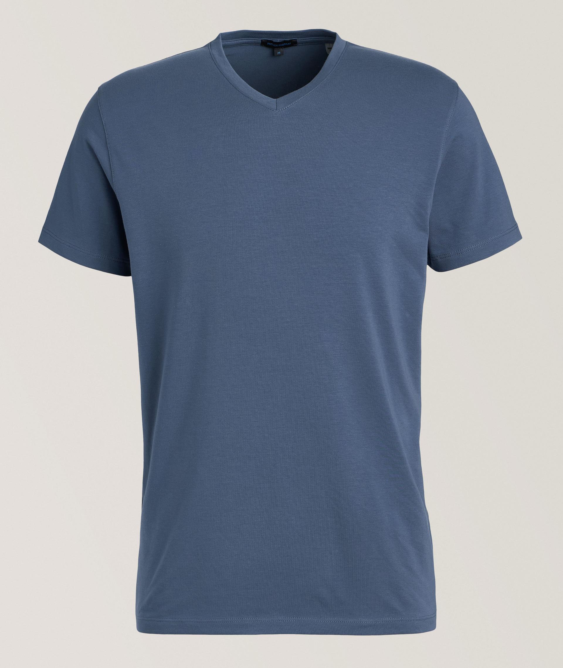 Pima Stretch-Cotton V-Neck T-Shirt image 0