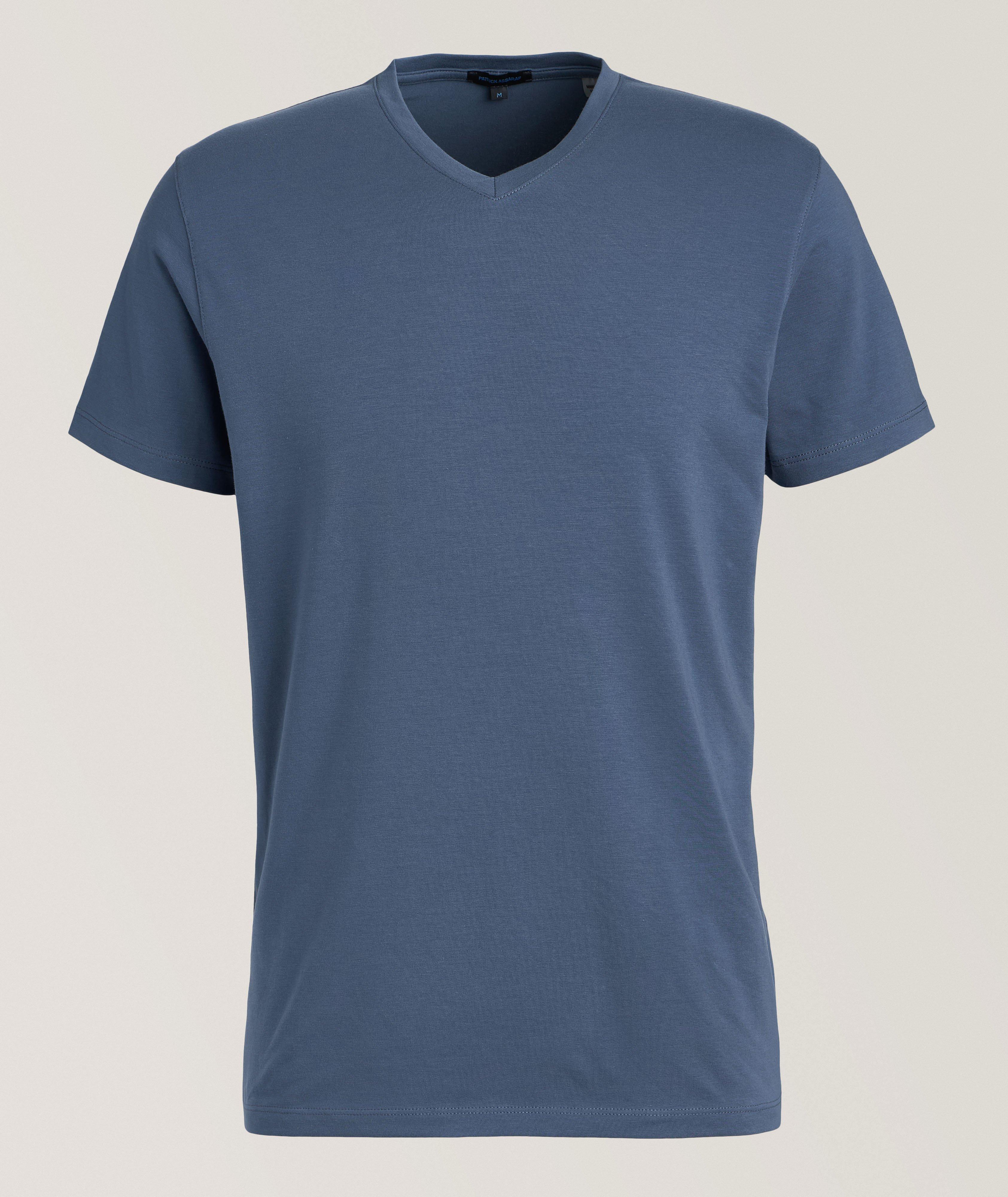 Pima Stretch-Cotton V-Neck T-Shirt image 0