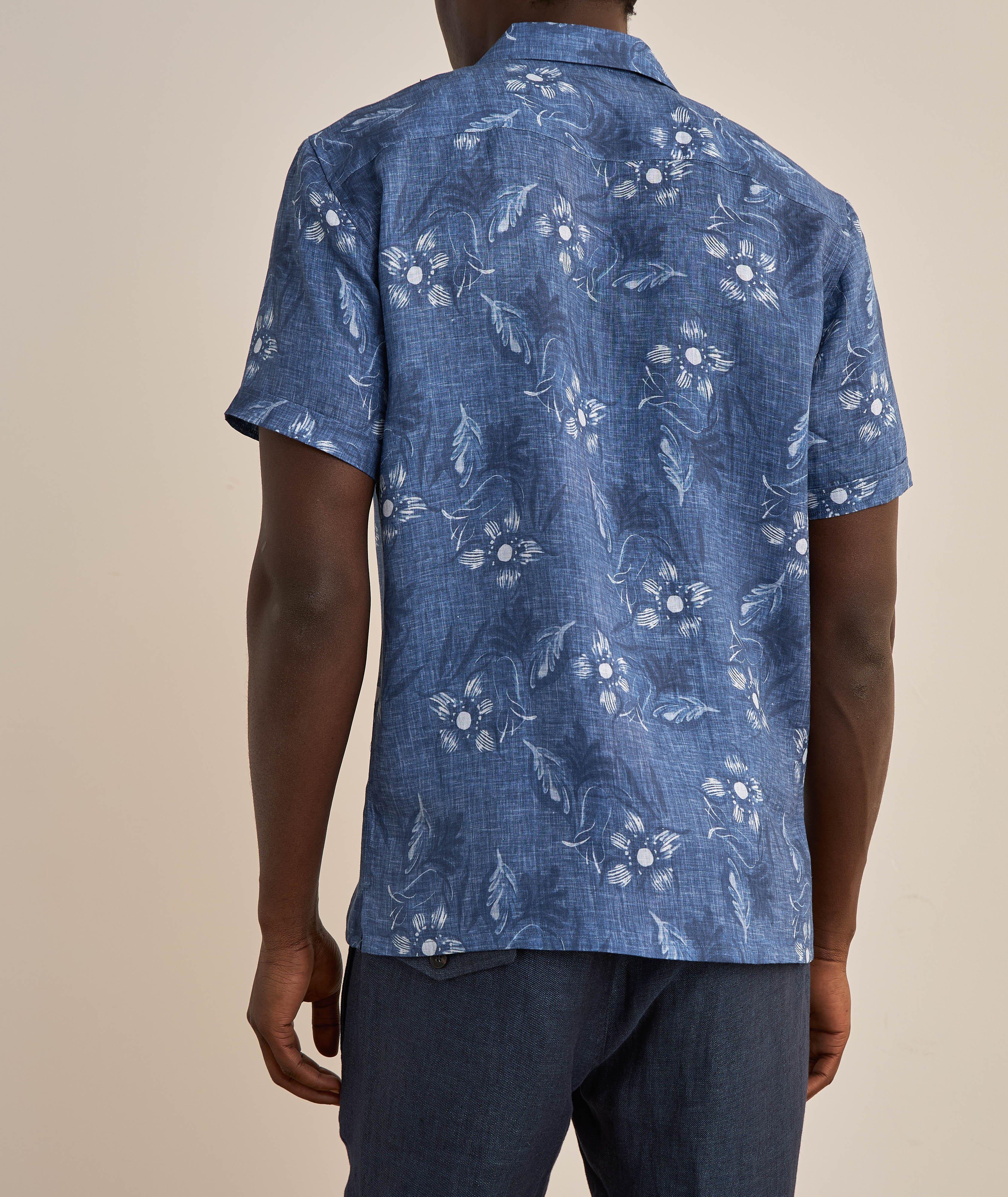 Floral Print Linen Camp Shirt image 2