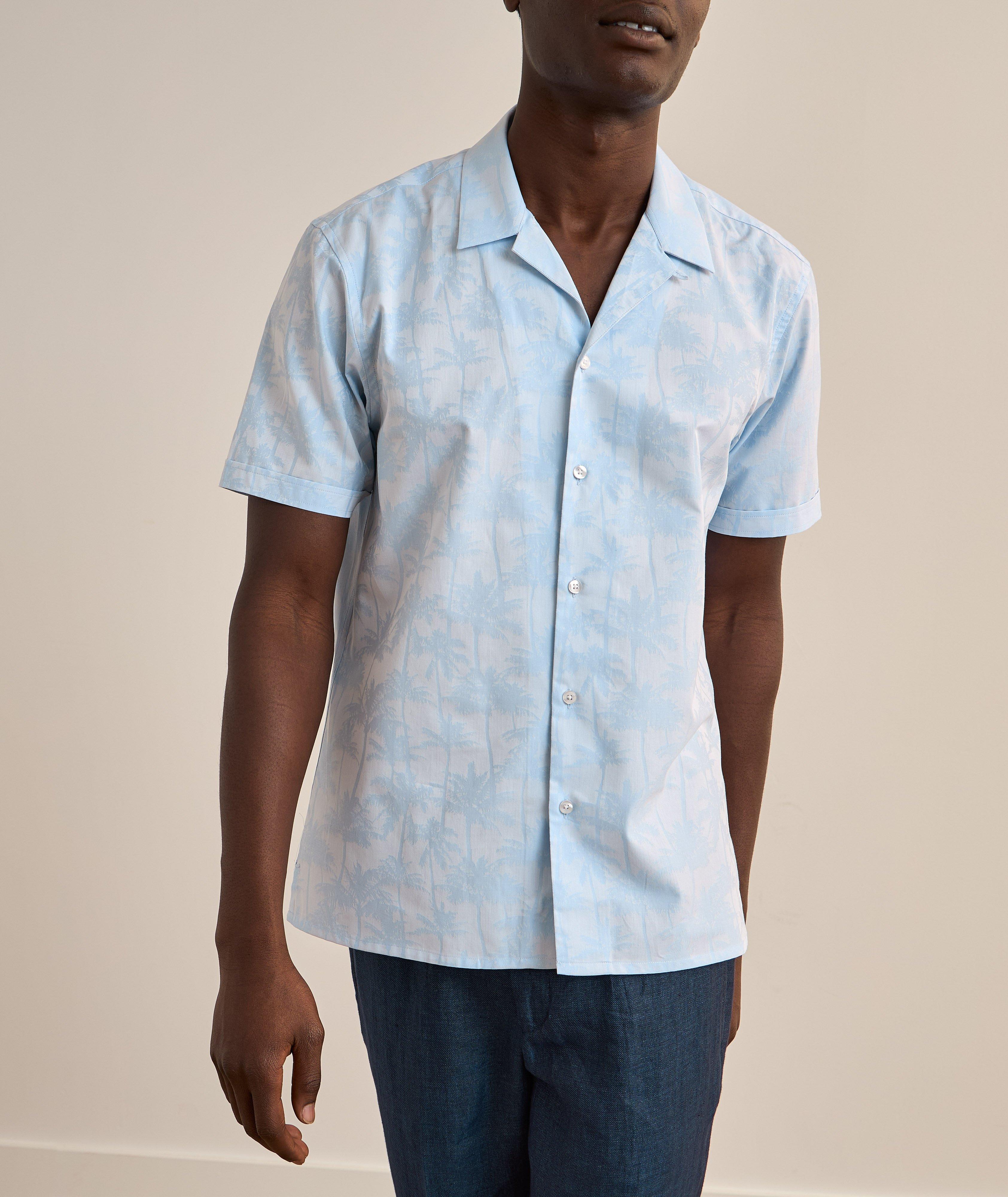 Palm Print Cotton Camp Shirt image 1