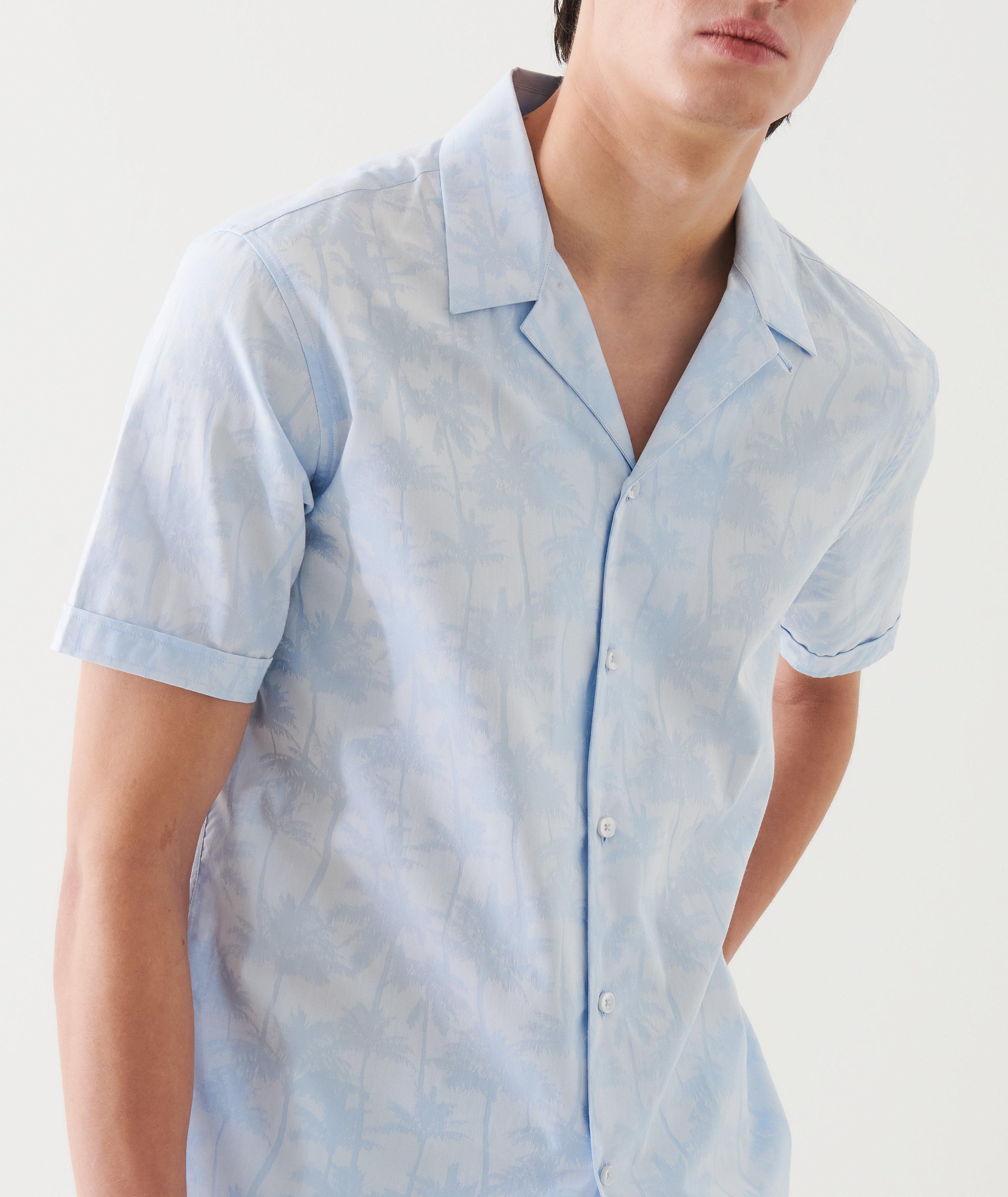 Palm Print Cotton Camp Shirt image 4