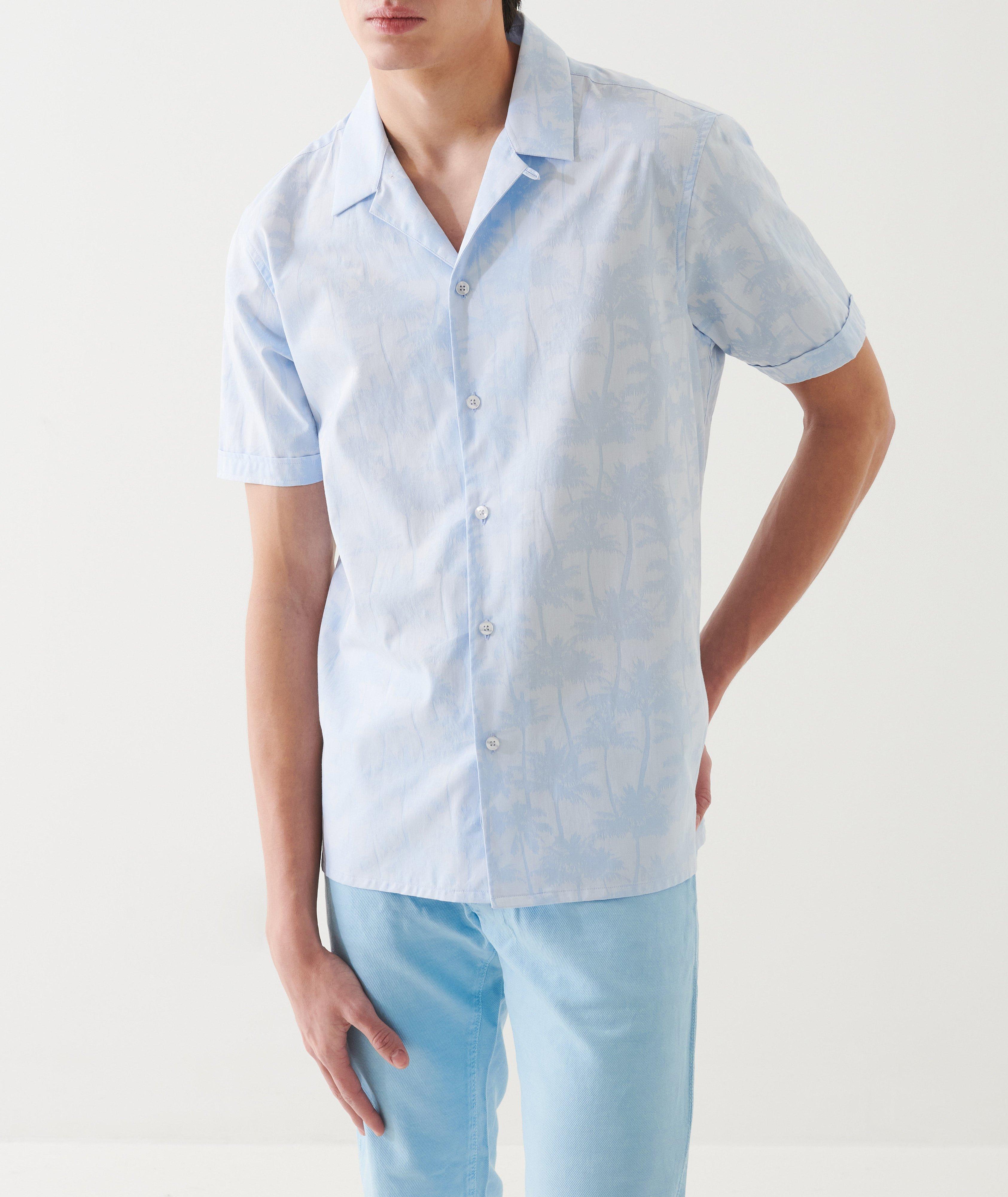 Palm Print Cotton Camp Shirt image 5