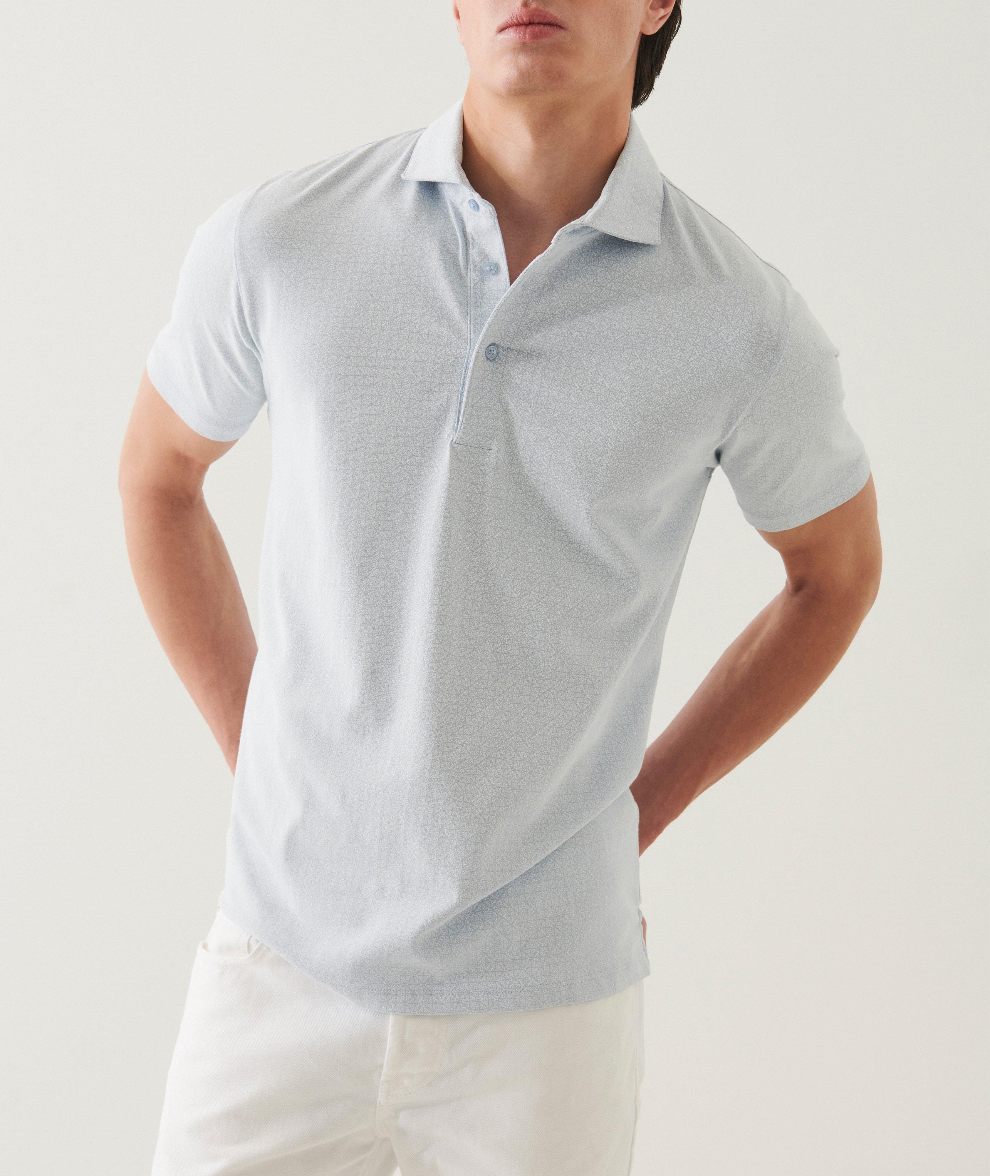 Stretch-Pima Cotton Geo Neat Polo  image 1
