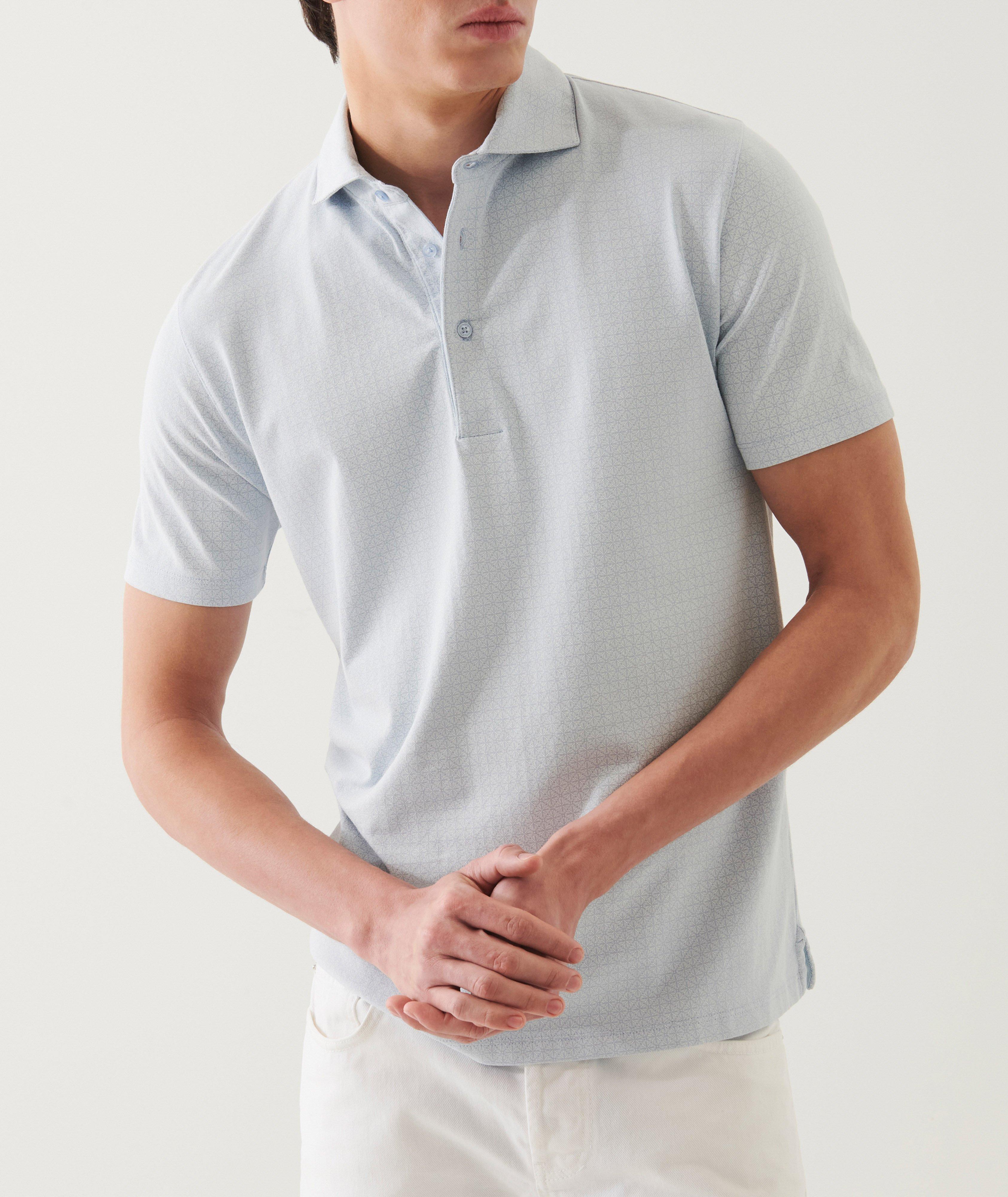 Stretch-Pima Cotton Geo Neat Polo  image 2