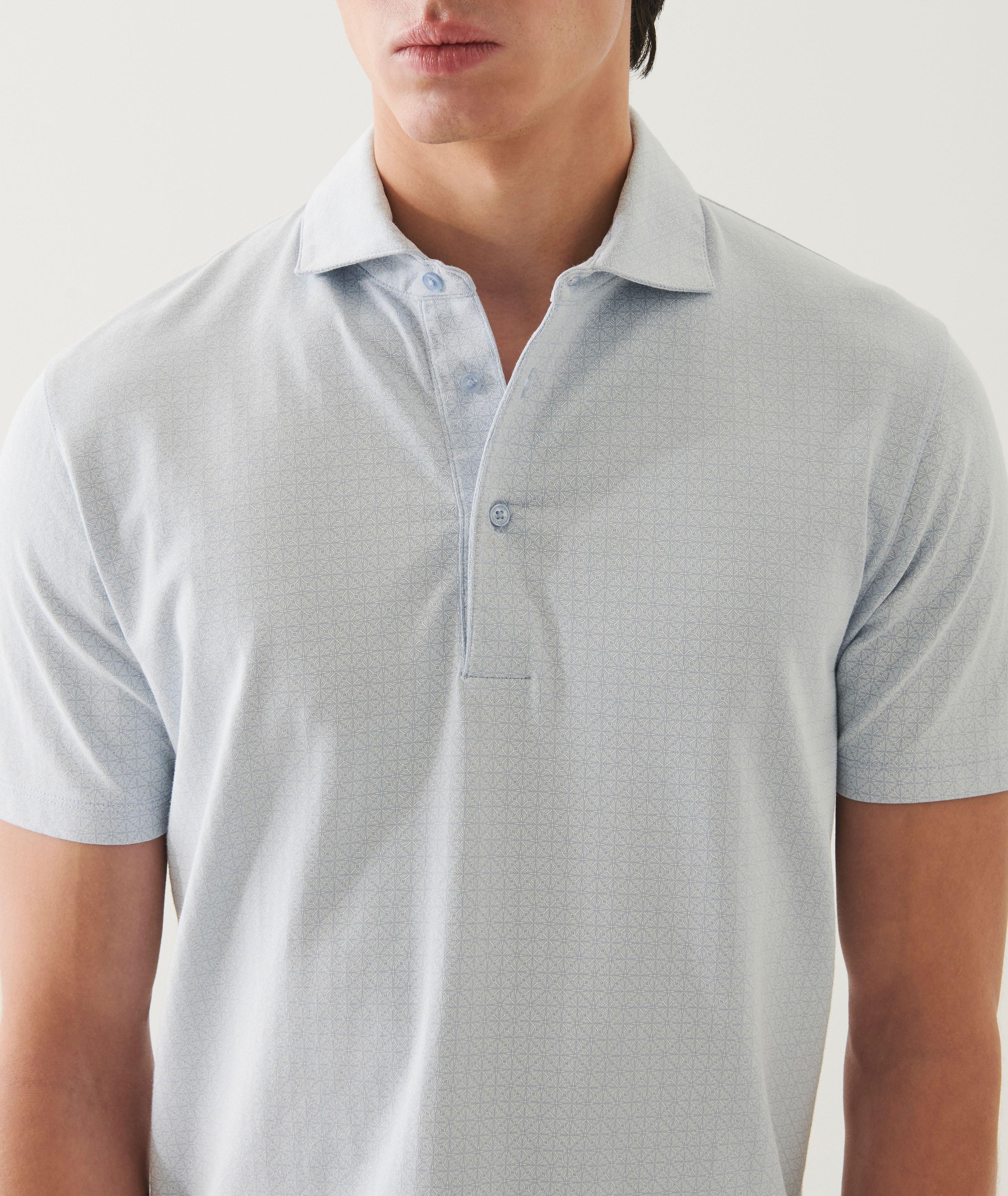 Stretch-Pima Cotton Geo Neat Polo  image 4
