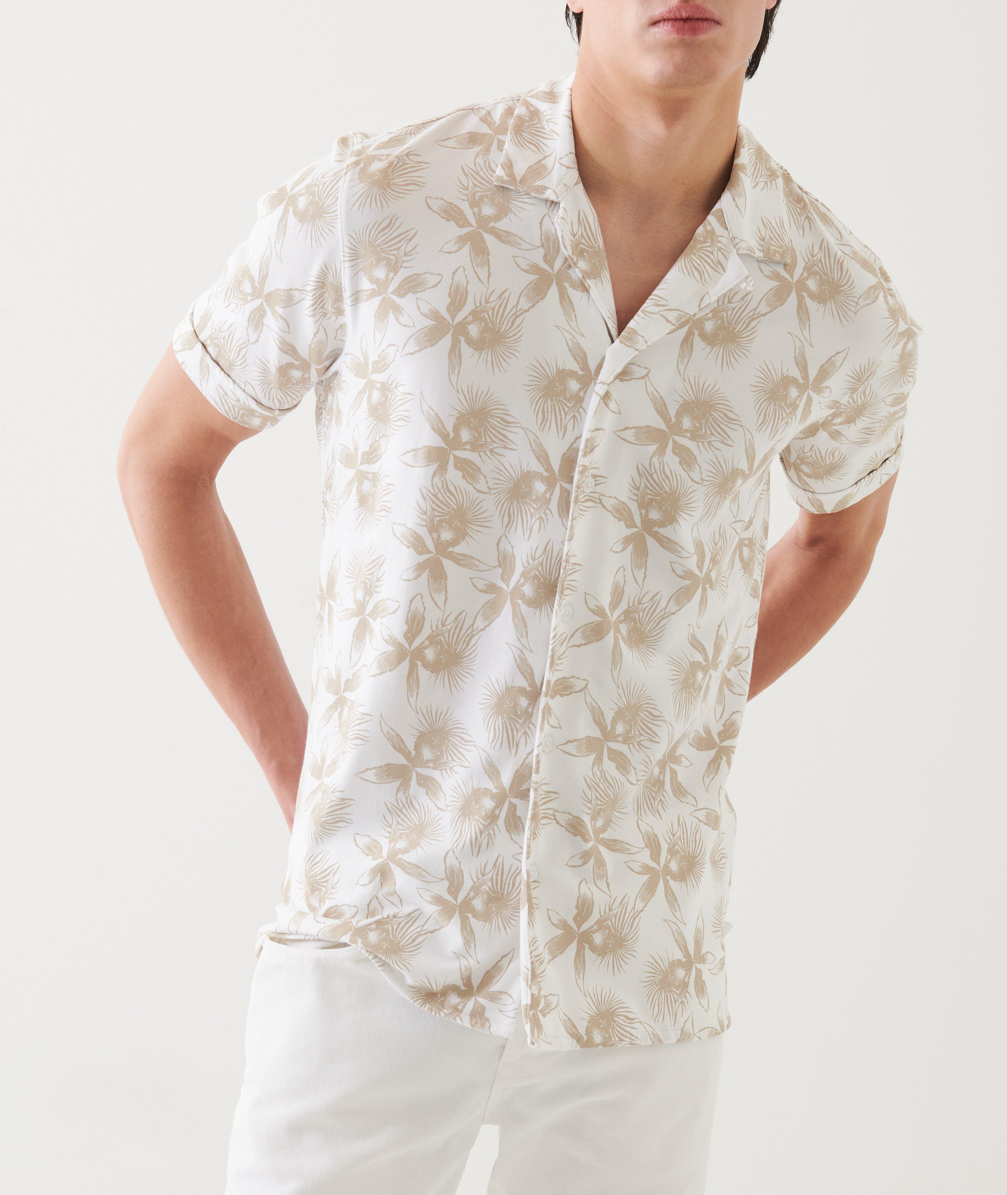 Chemise à col cubain et à motif floral image 5