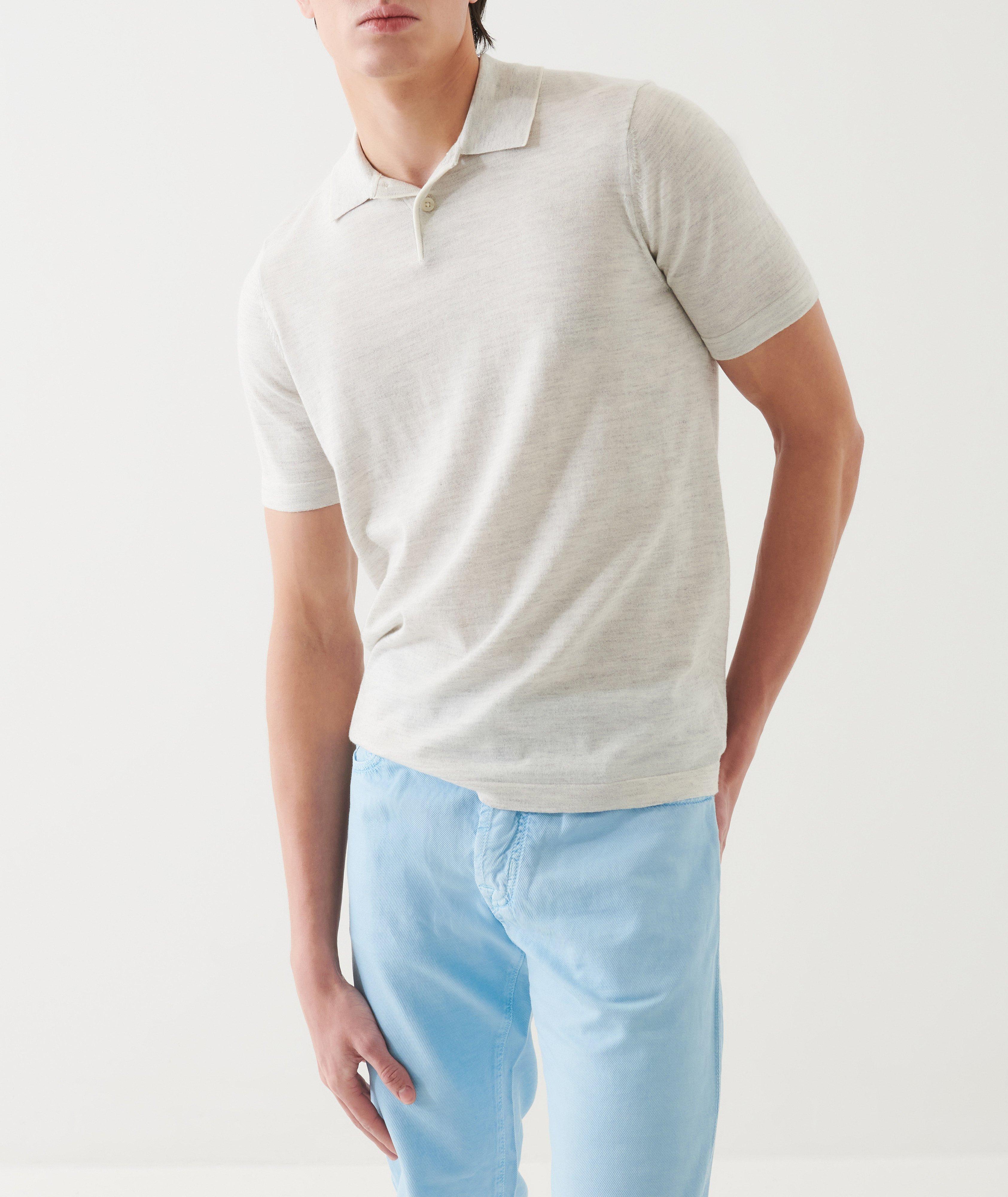 Cotton-Blend Tipped Polo  image 1