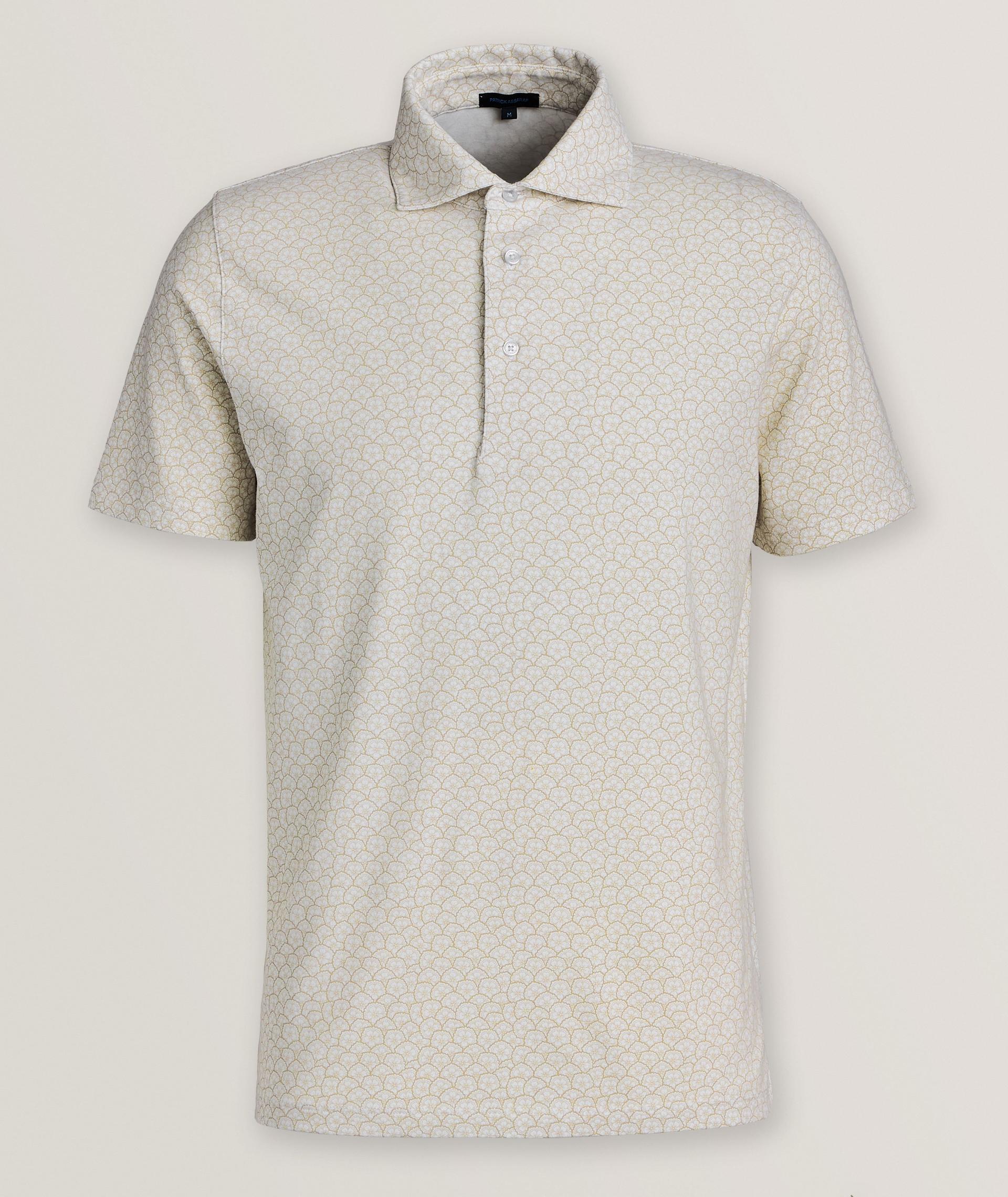 Floral Neat Stretch-Pima Cotton Polo  image 0