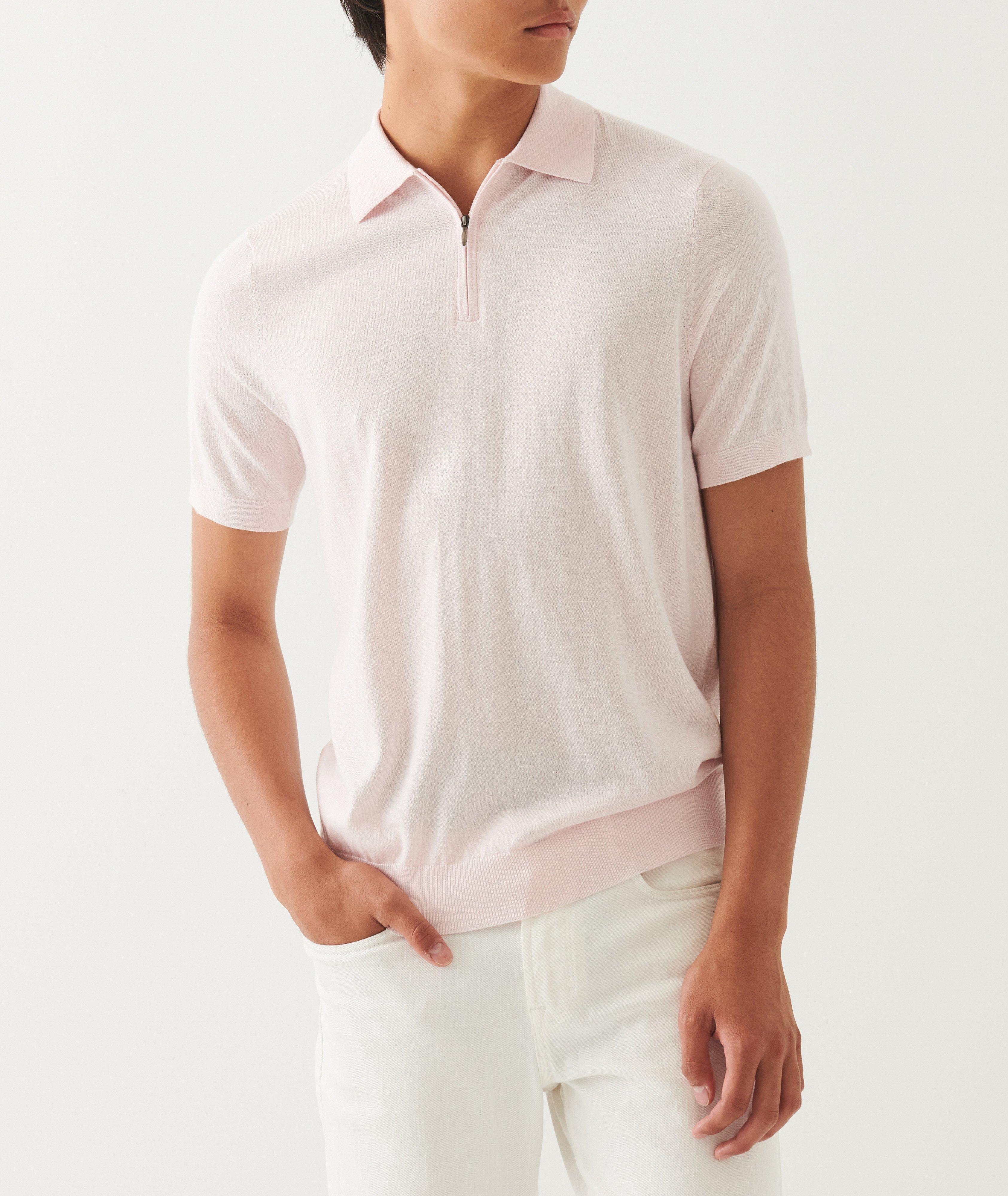 Cotton-Blend Zip Polo  image 2