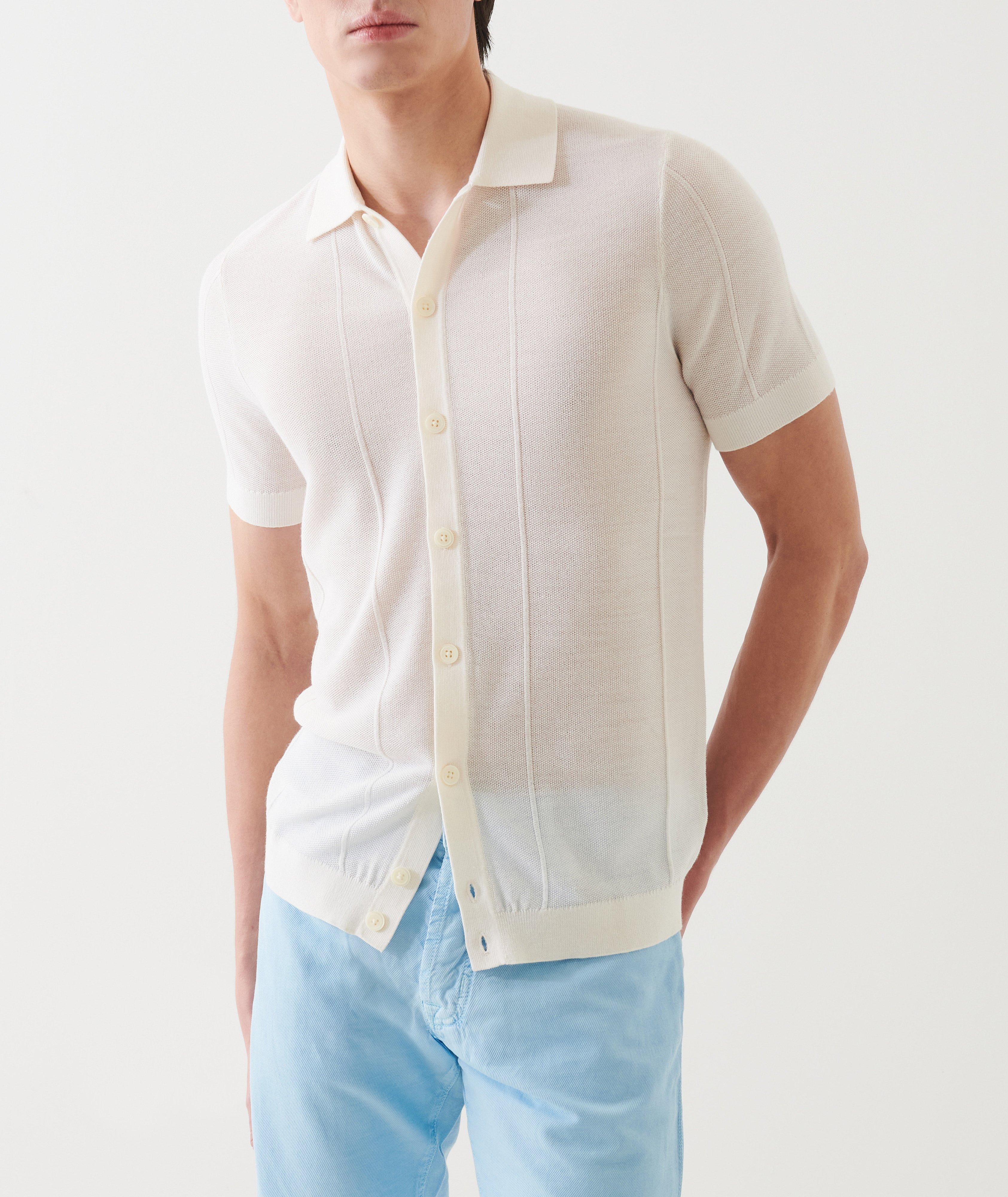 Merino Wool-Silk Knit Shirt image 1