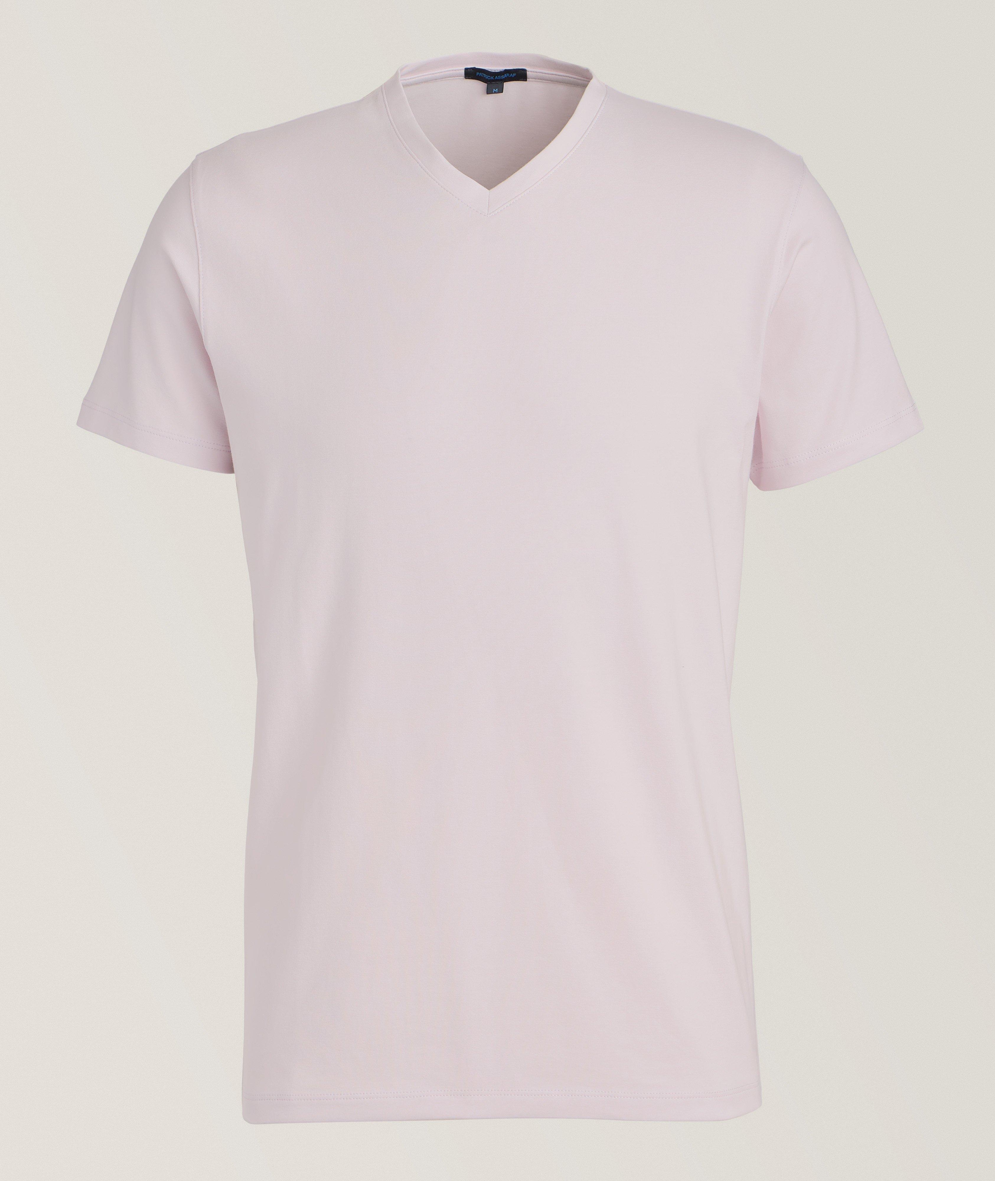 Pima Stretch-Cotton V-Neck T-Shirt image 0