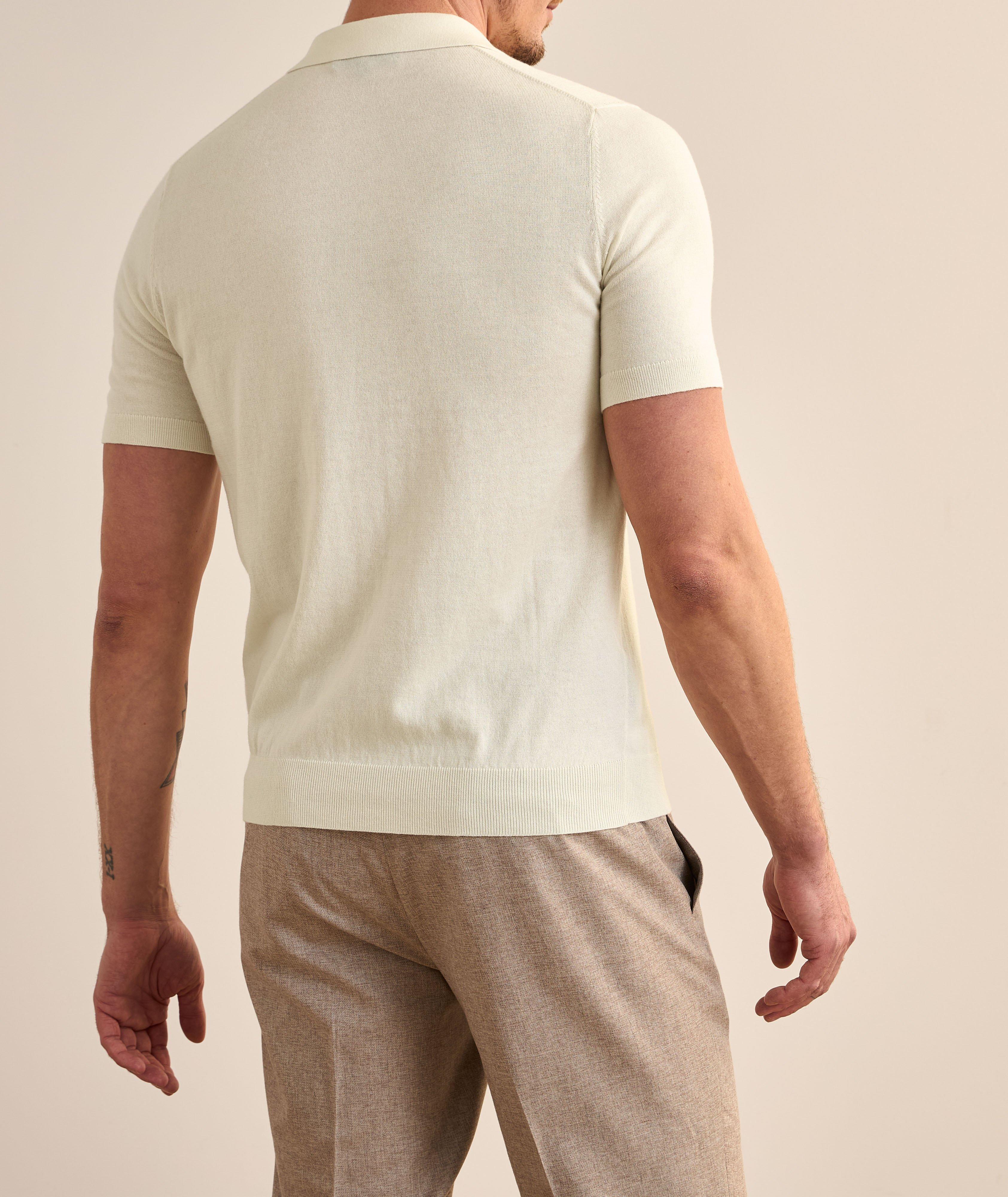 Cotton-Blend Quarter-Zip Polo    image 2