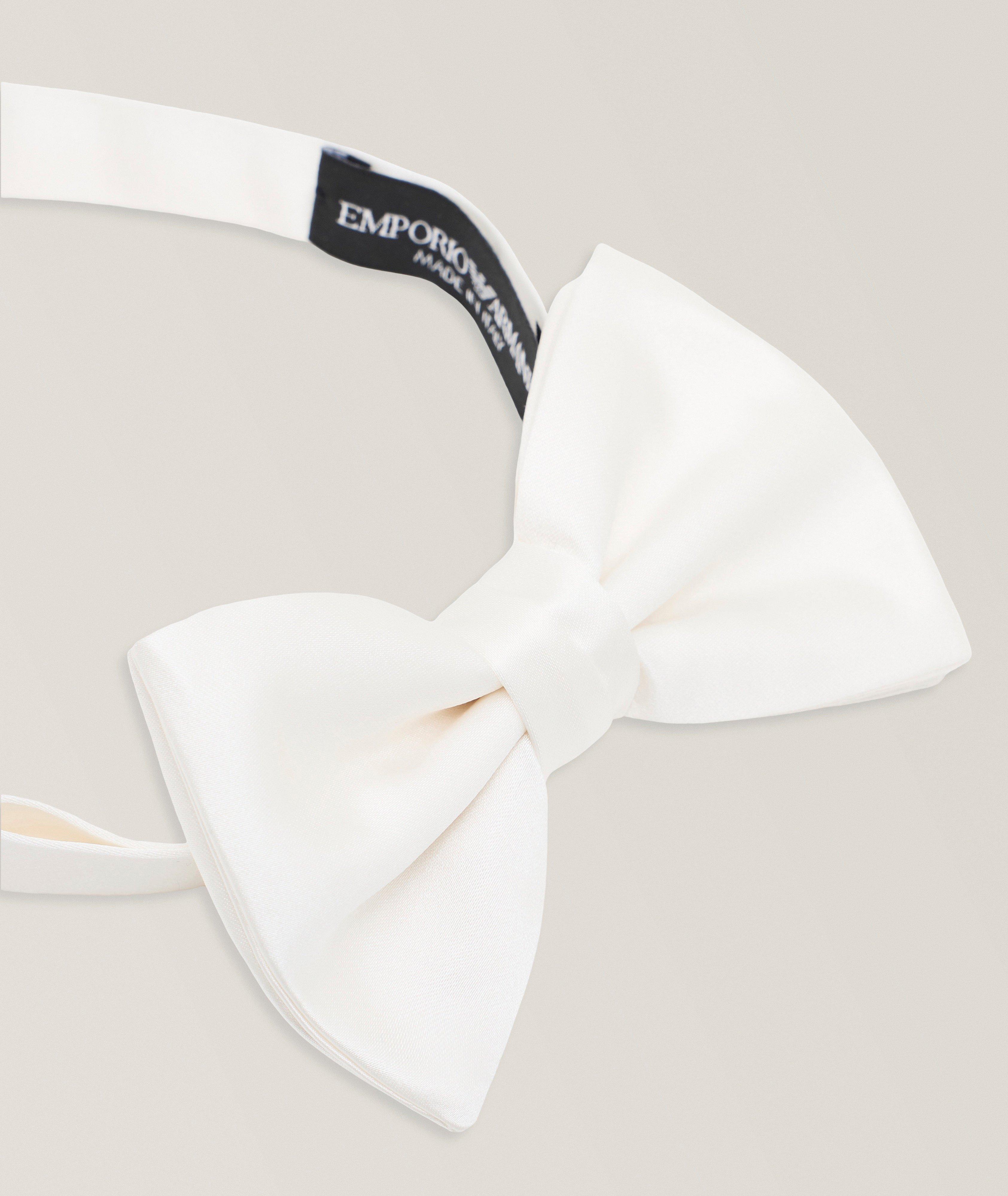 Micro-Textured Silk Bow Tie image 1