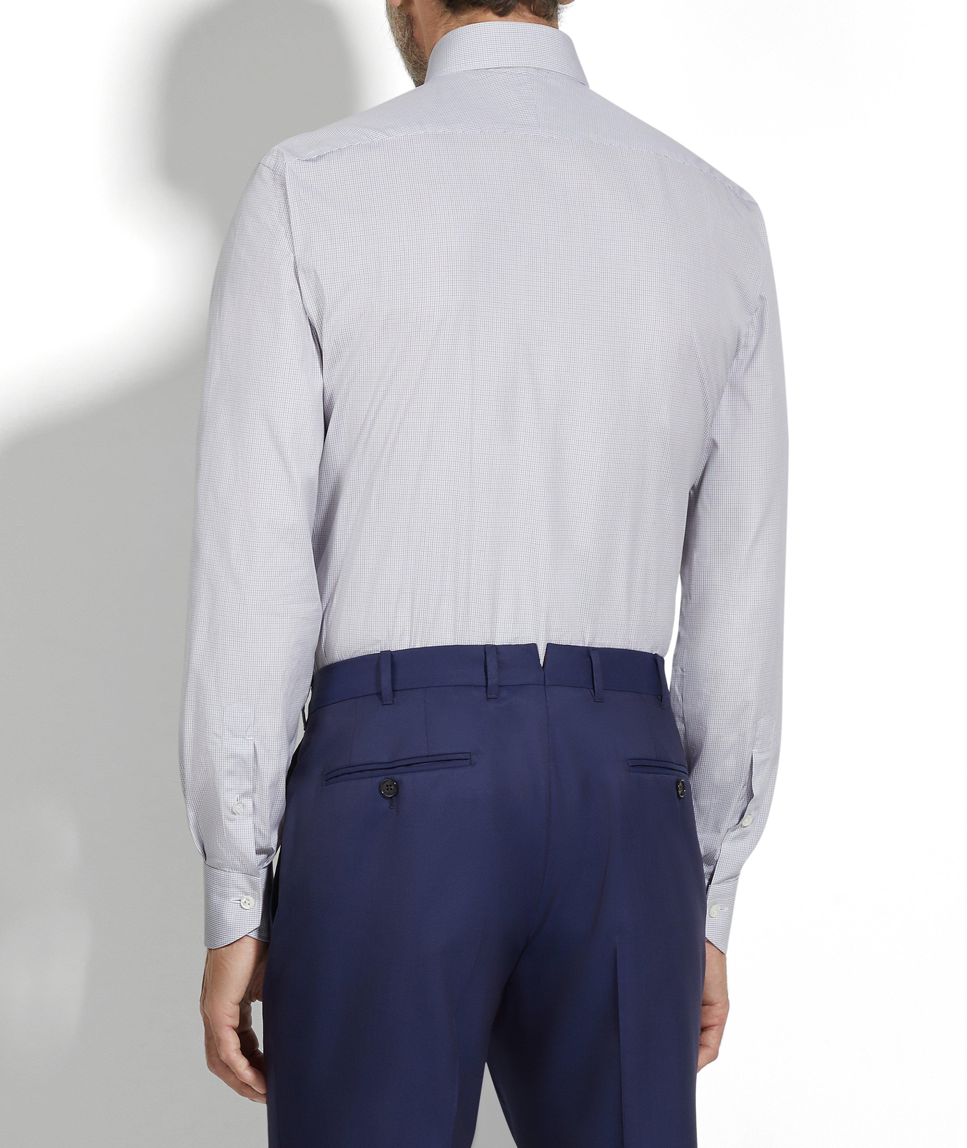 Micro-Check Centroventimilia Cotton Dress Shirt image 2