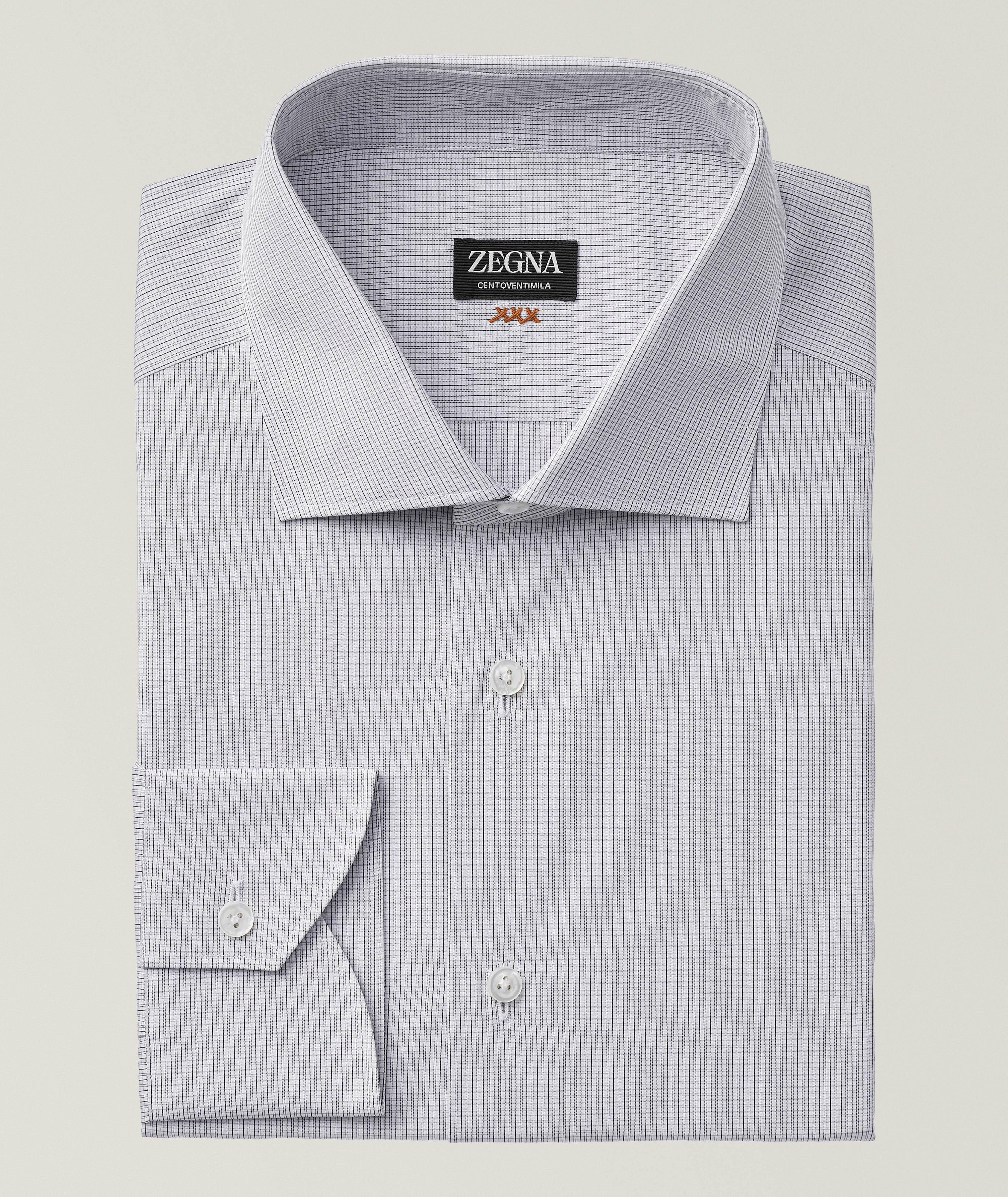 Micro-Check Centroventimilia Cotton Dress Shirt image 0