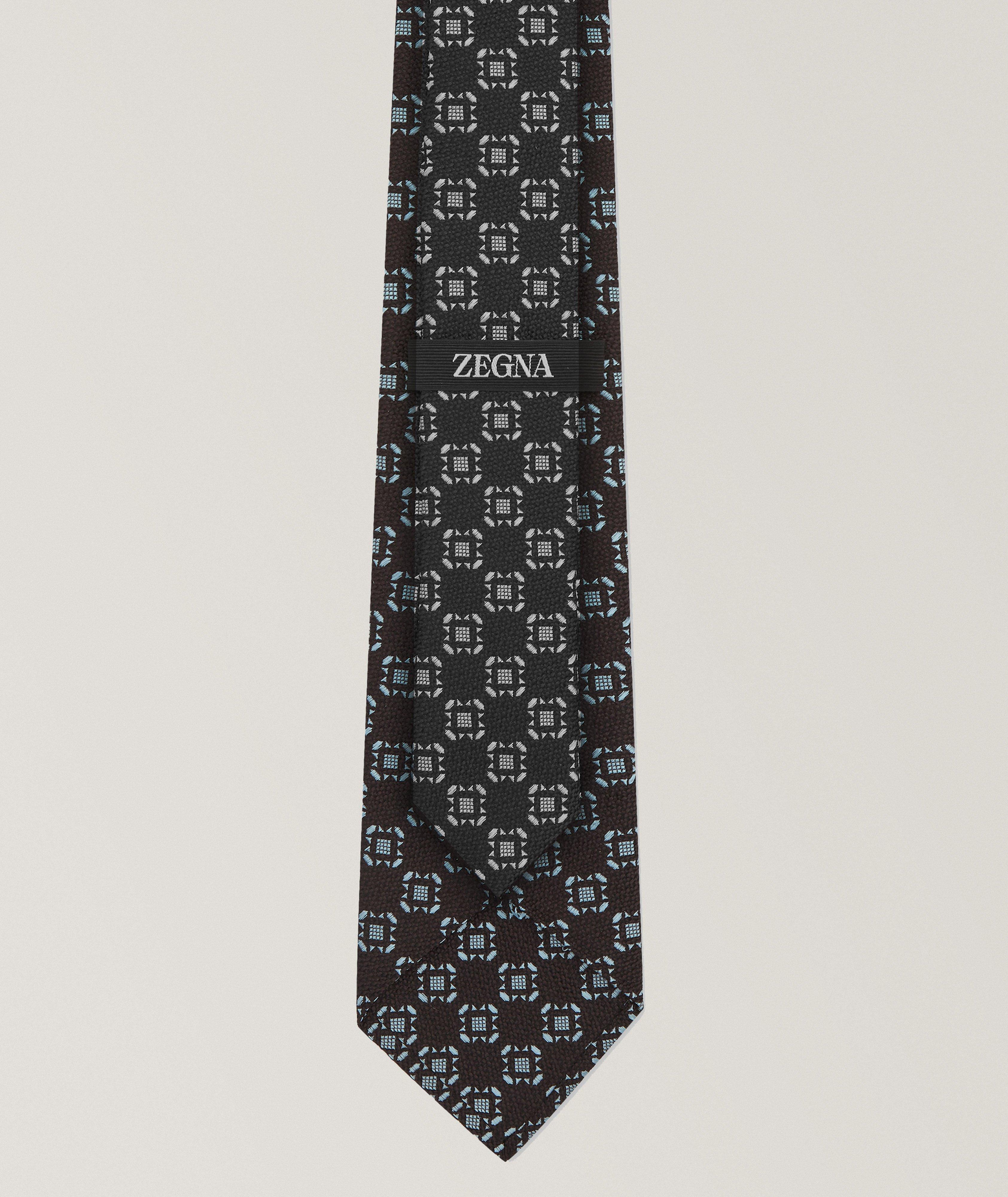 Geometric Silk Tie image 1