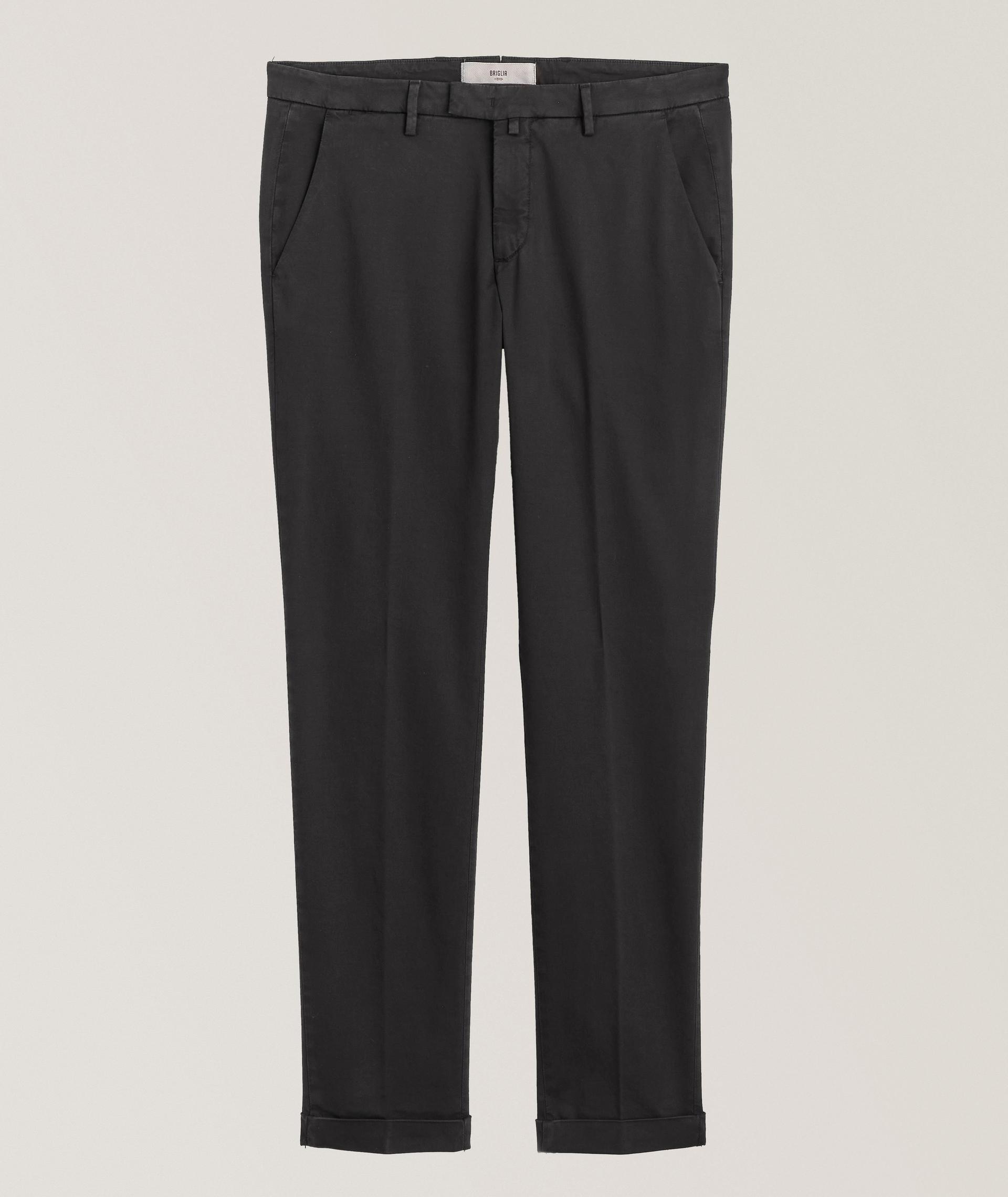 Cotton-Lyocell Blend Stretch Chinos image 0