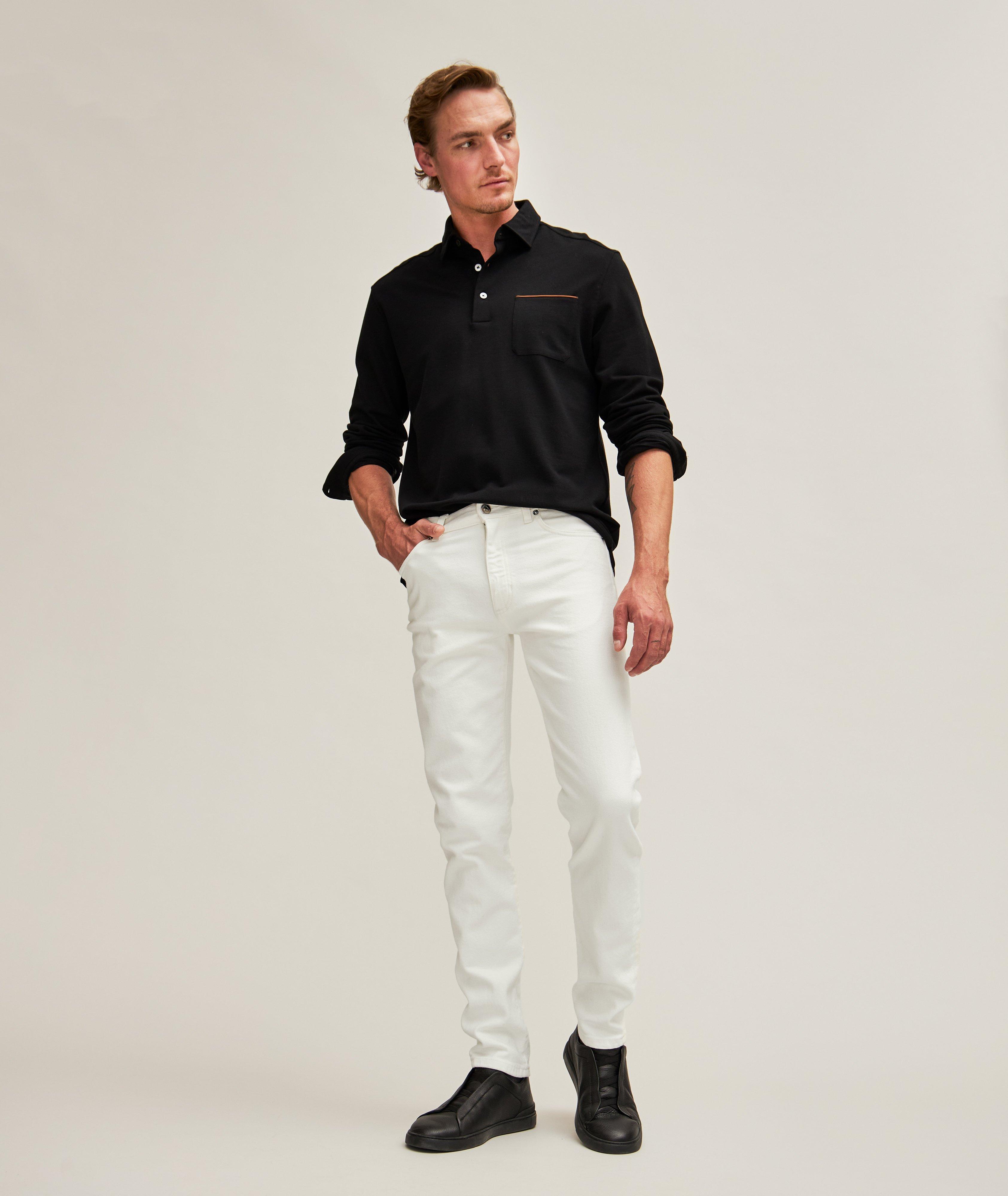 City Stretch-Cotton Five-Pocket Jeans image 4