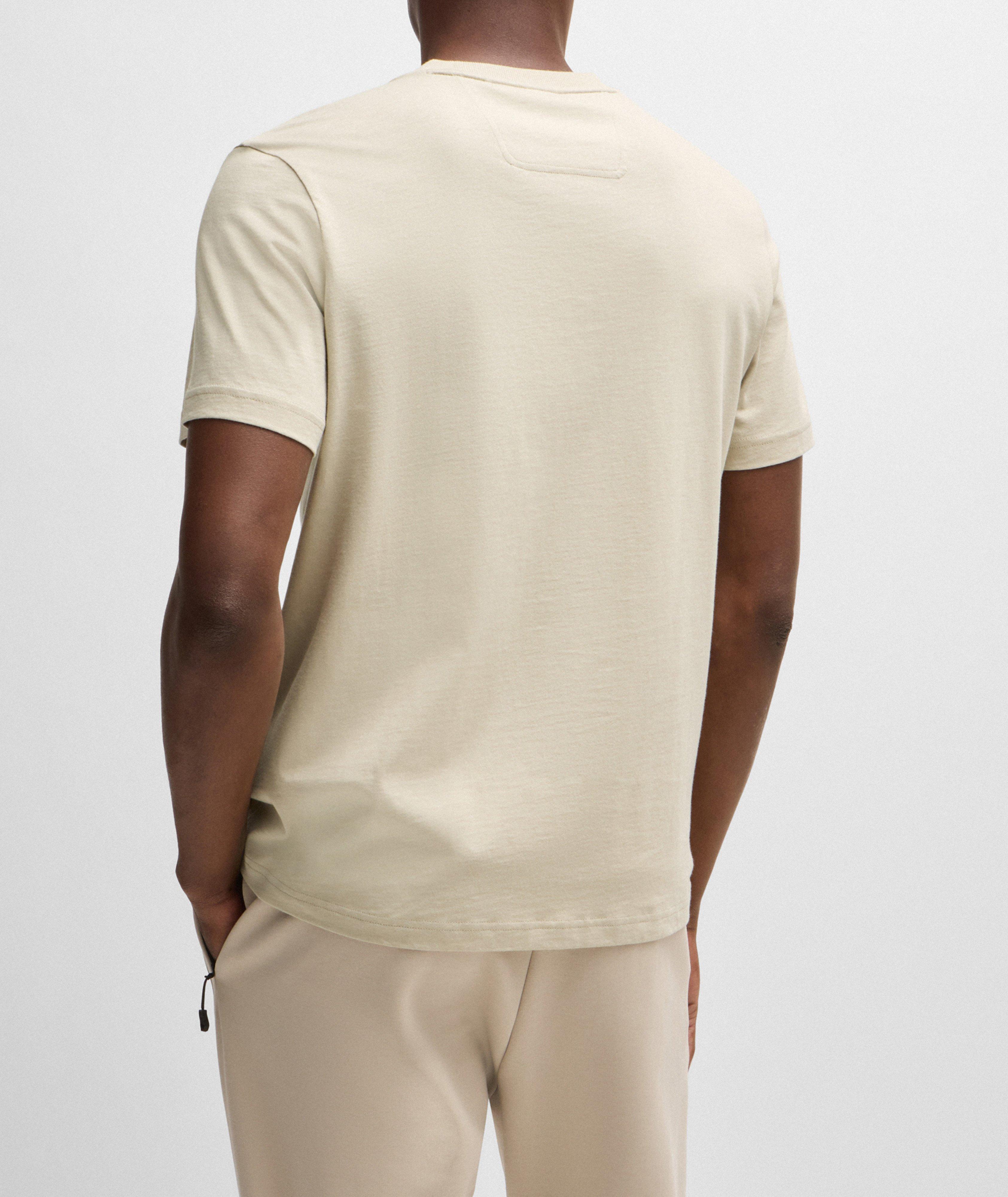 T-shirt en coton avec logo rayé image 2