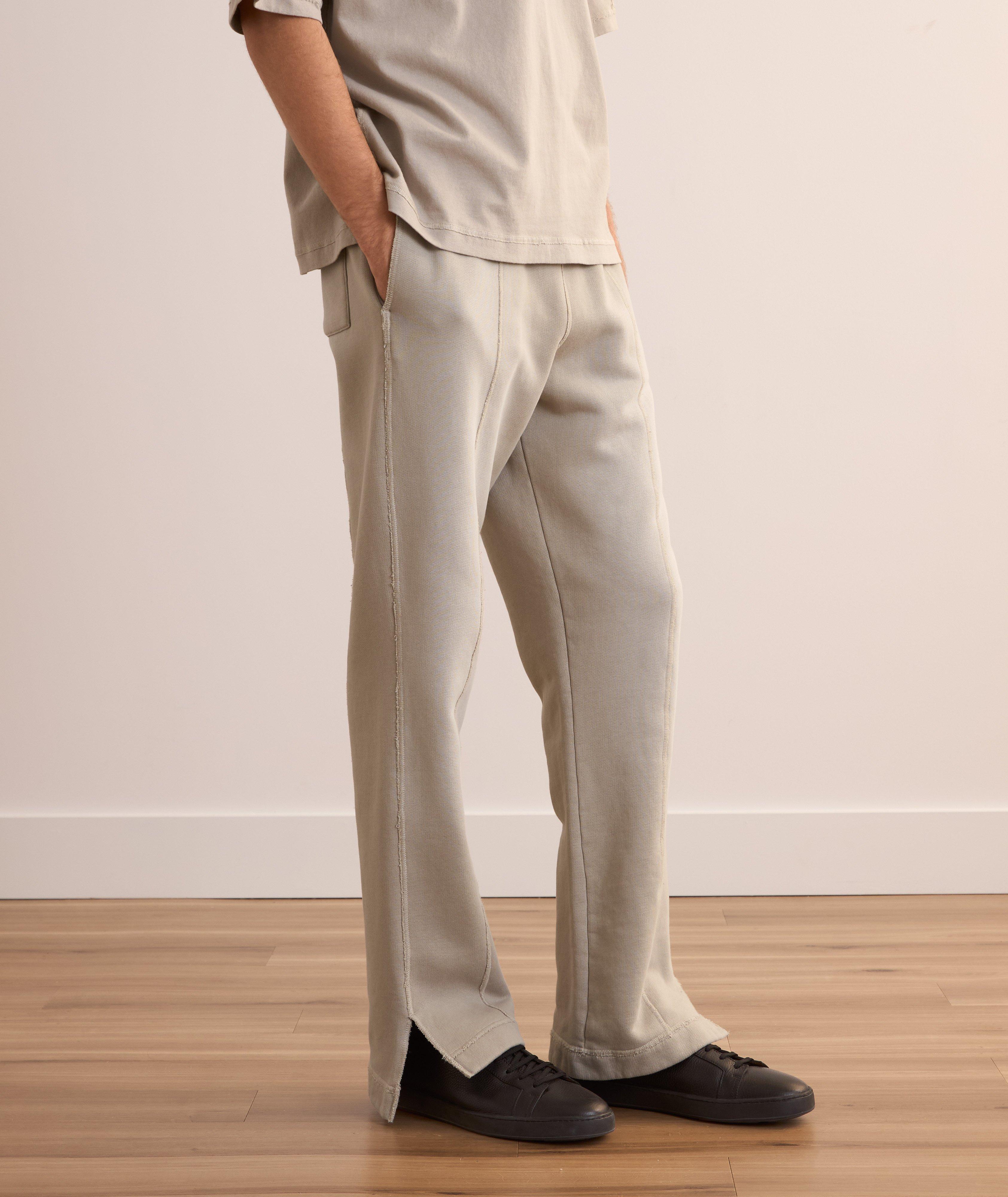 Stepped Hems Cotton Sweatpants image 1