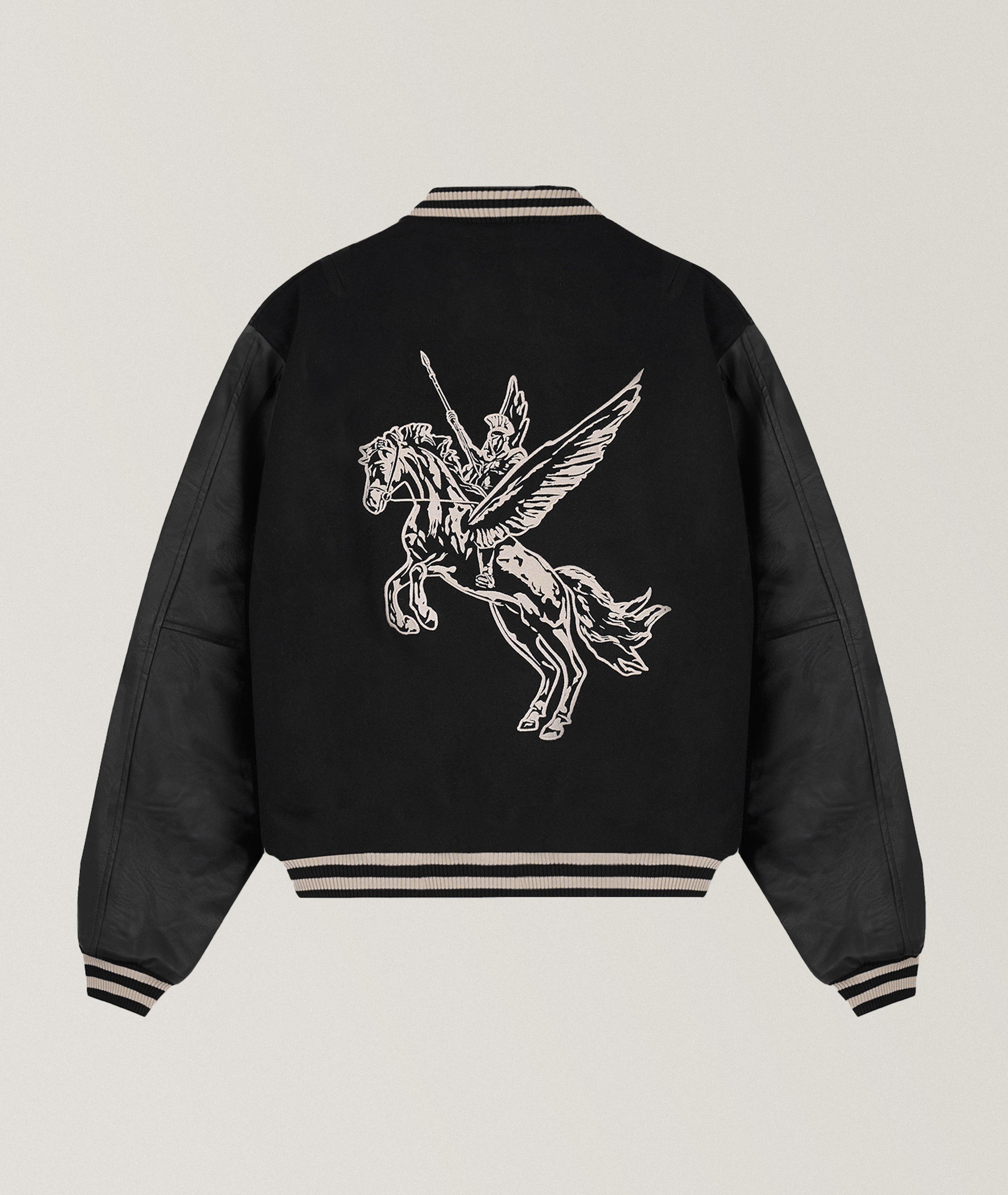 Pegasus Mixed Media Bomber Jacket image 1