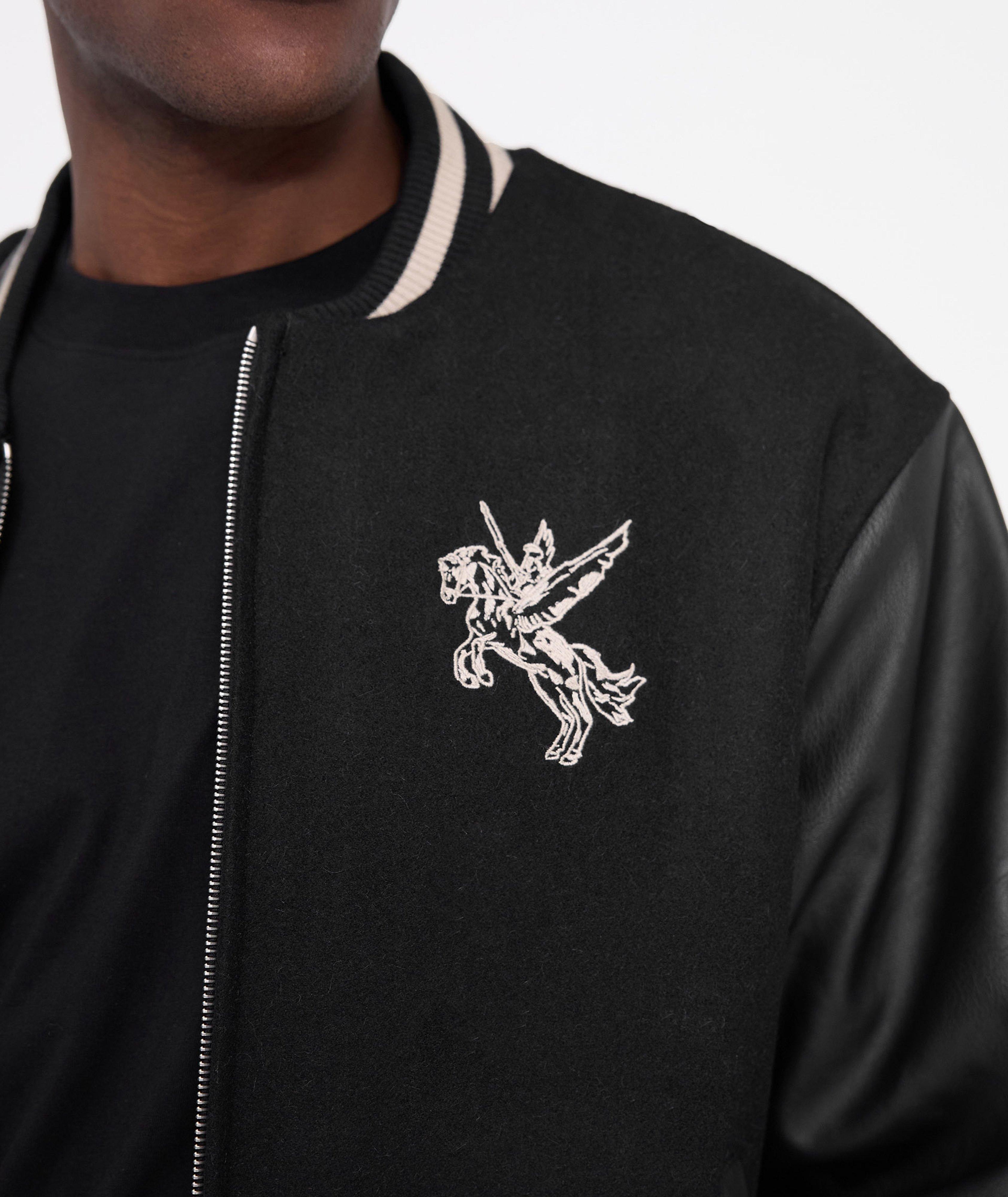 Pegasus Mixed Media Bomber Jacket image 4