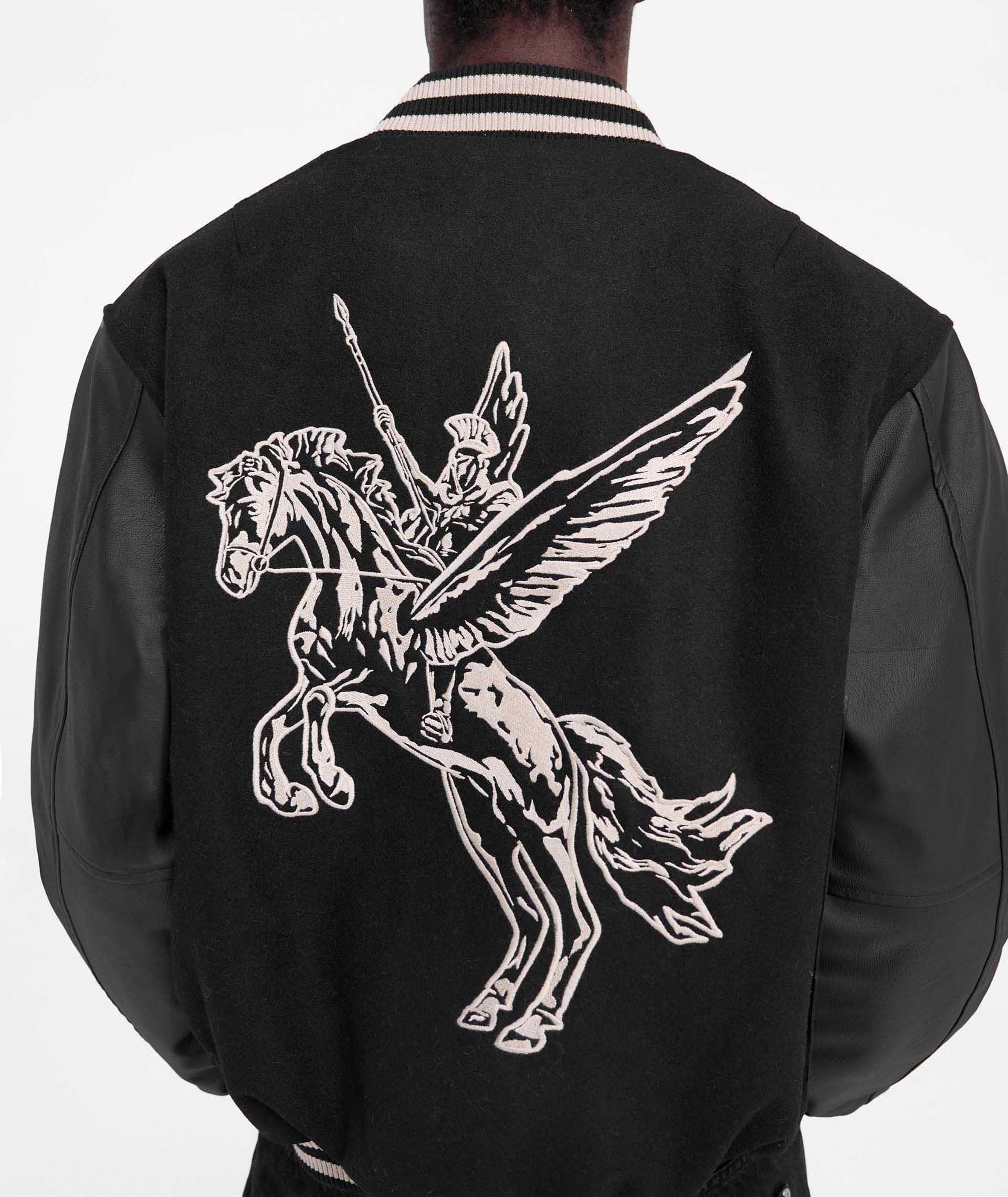 Pegasus Mixed Media Bomber Jacket image 5