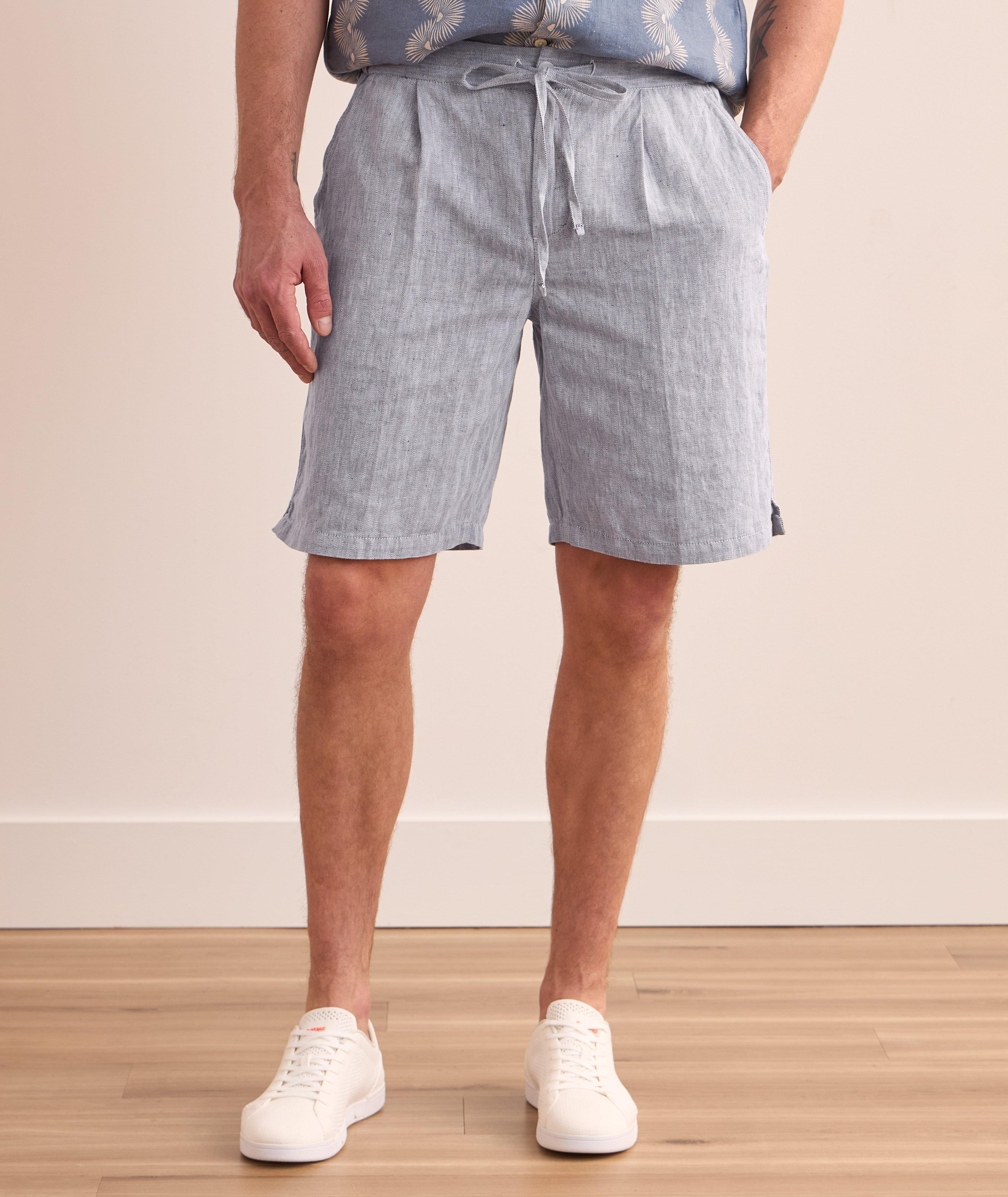 Rui Herringbone Cotton-Linen Blend Shorts image 1