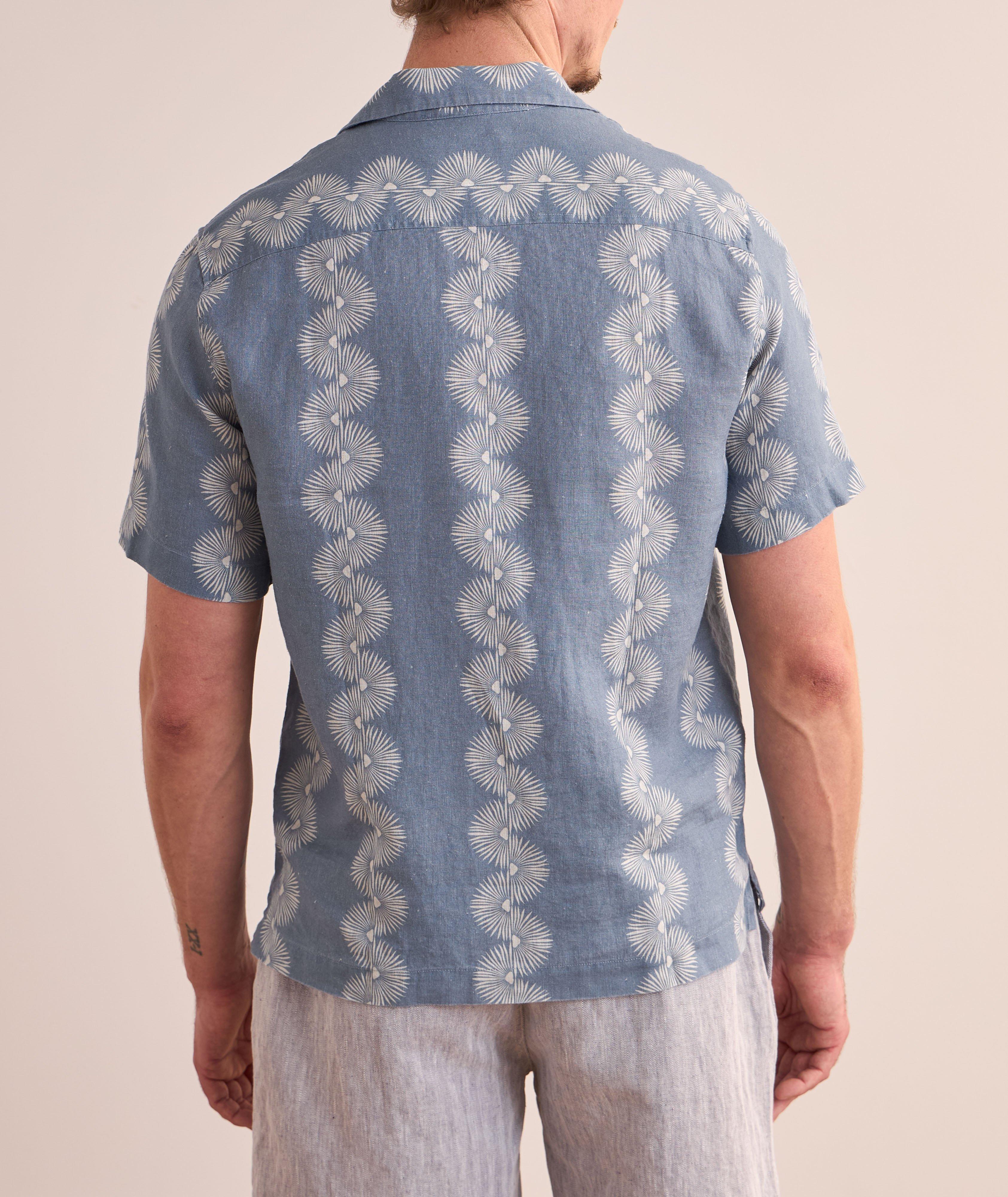 Roberto Copa Geo Wave Linen Shirt image 2