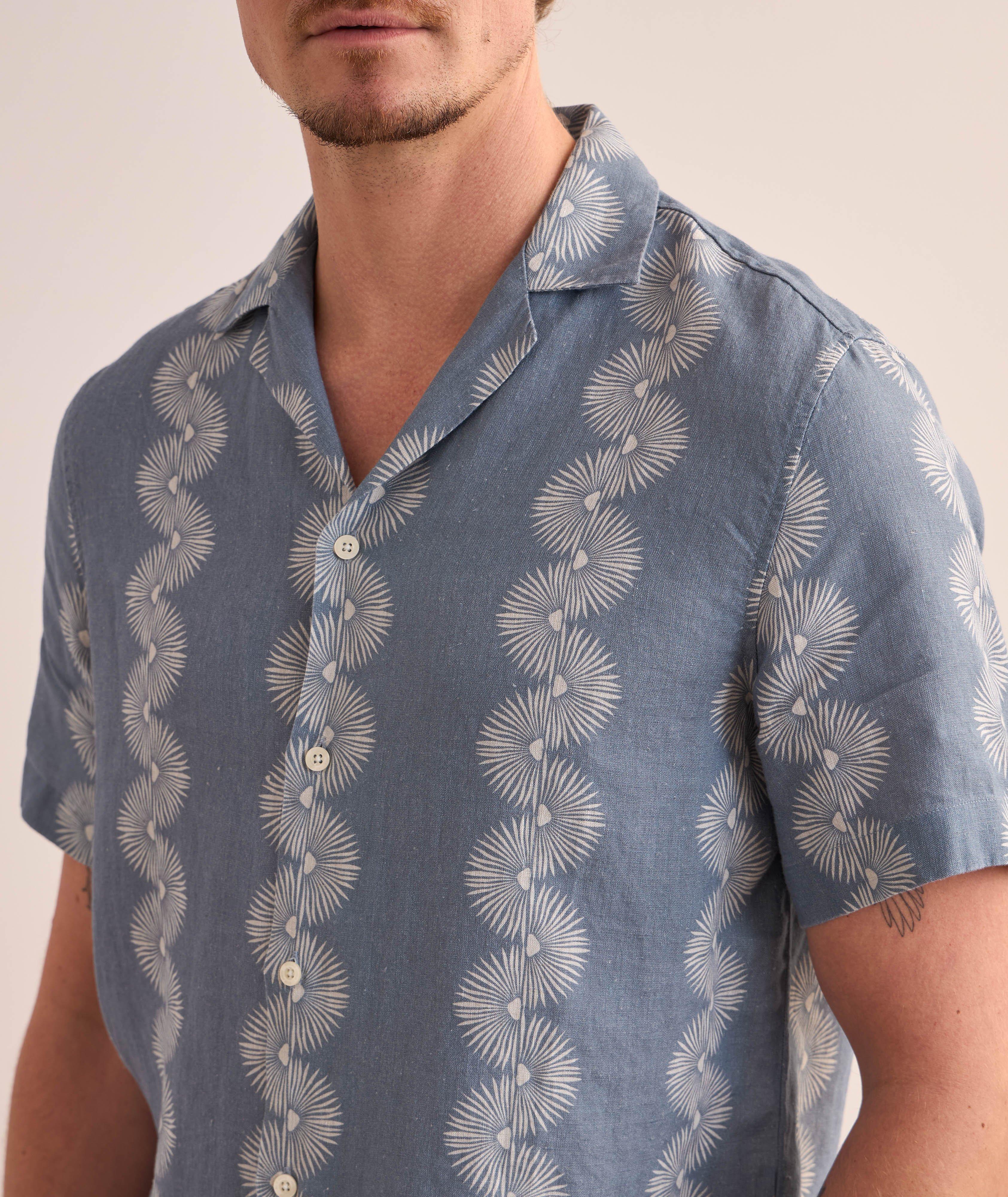 Roberto Copa Geo Wave Linen Shirt image 3