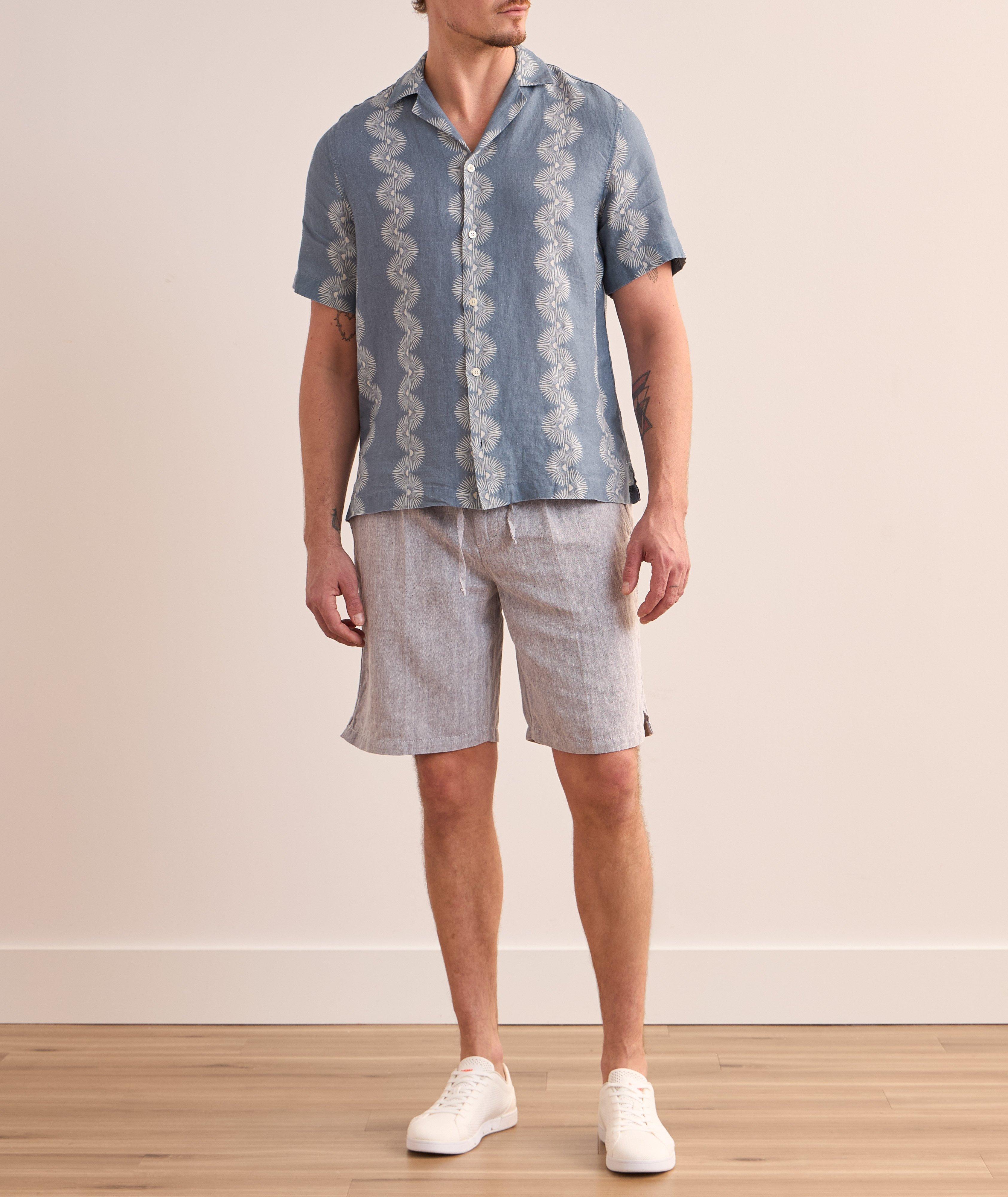 Roberto Copa Geo Wave Linen Shirt image 4