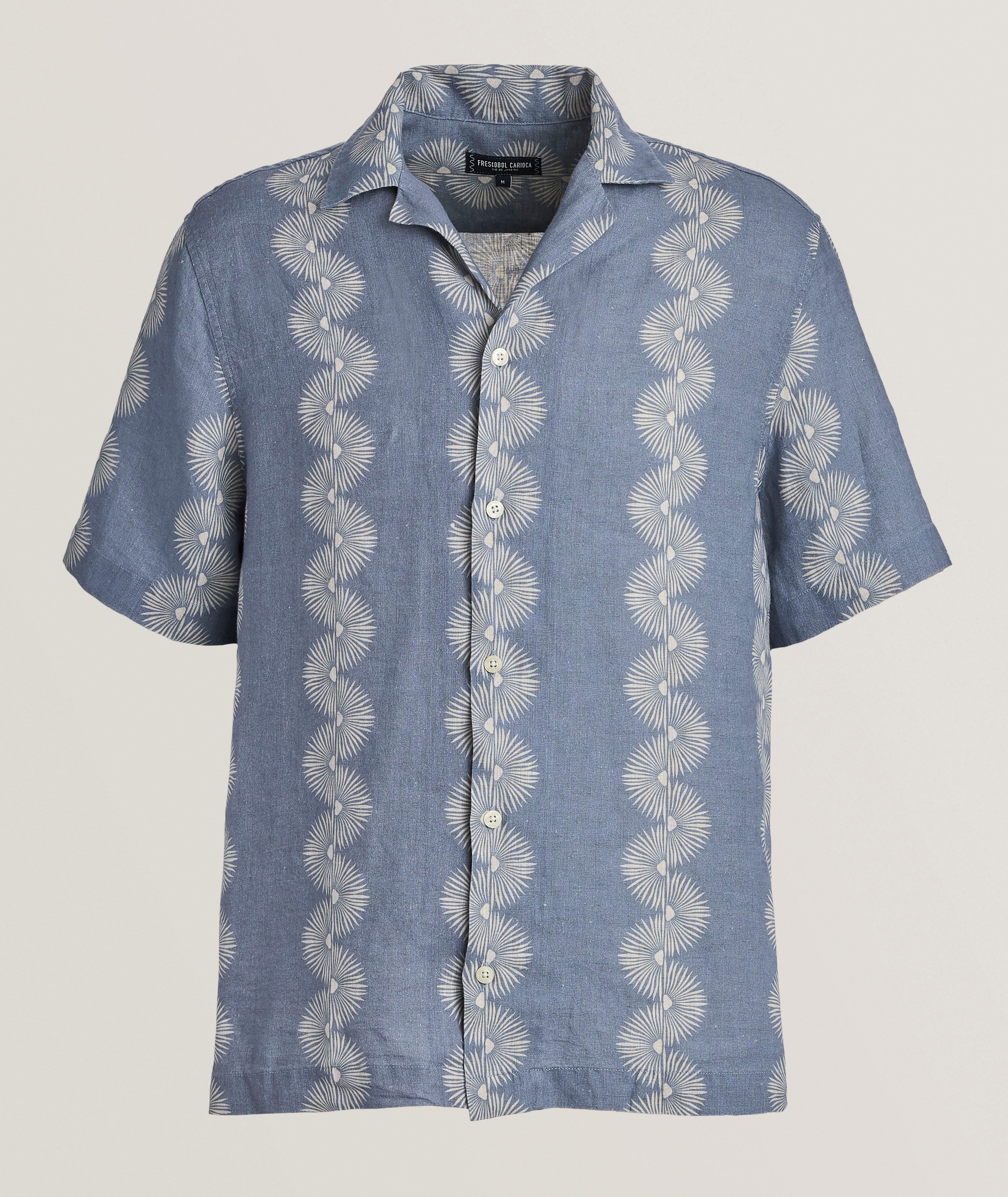 Roberto Copa Geo Wave Linen Shirt image 0