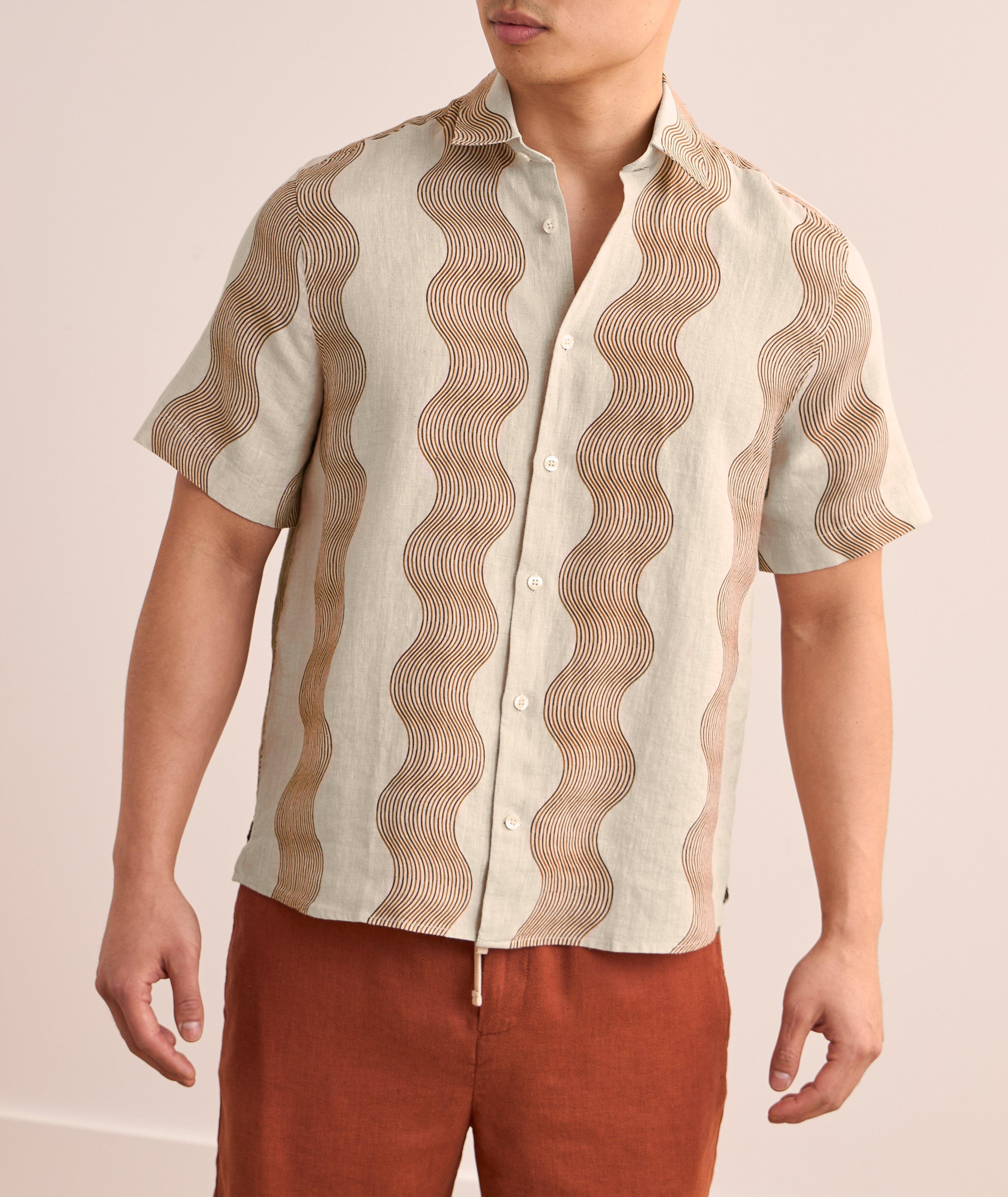 Castro Duo Cabana Stripe Linen Shirt  image 1