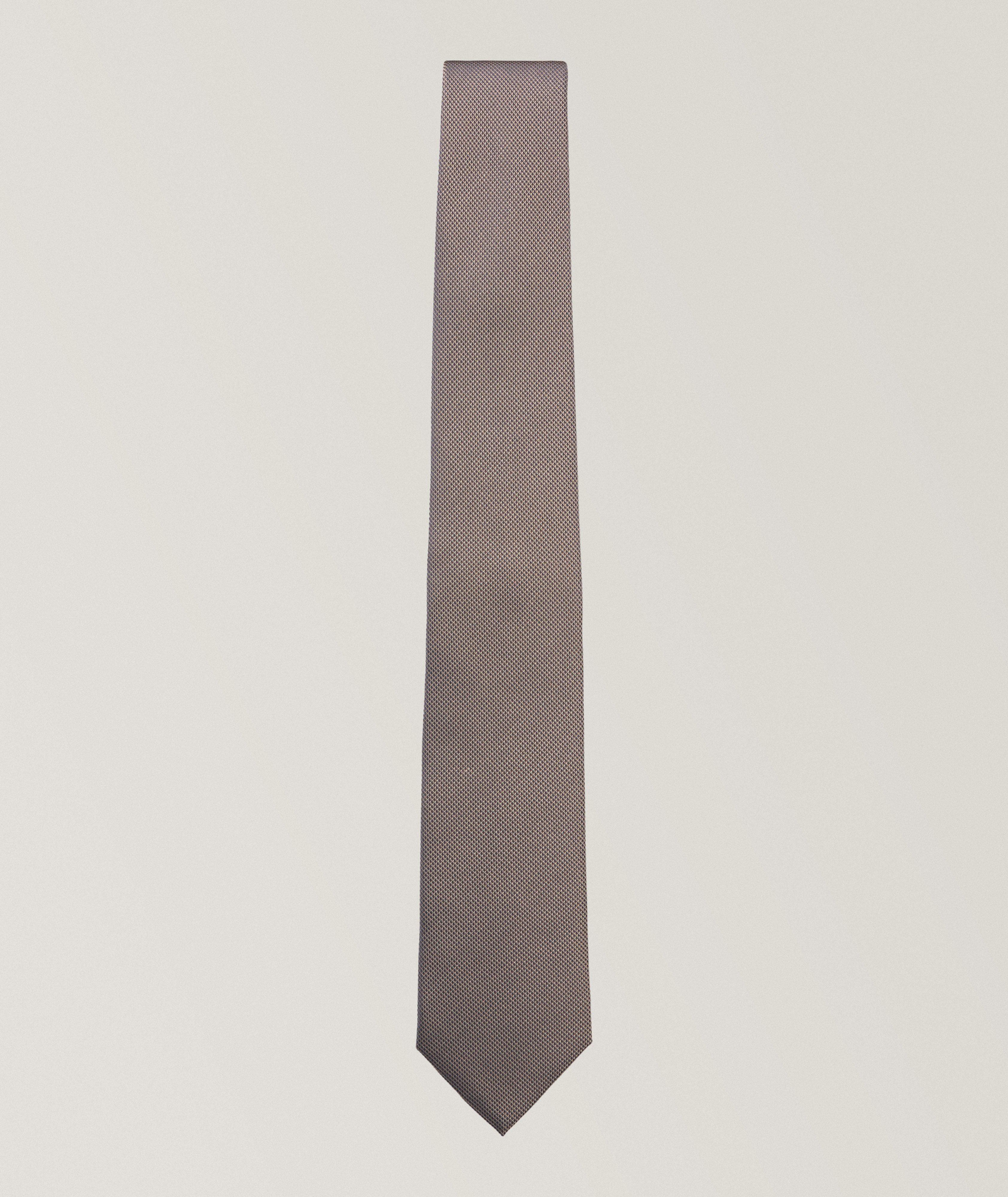 Micro Jacquard Silk-Blend Tie image 0