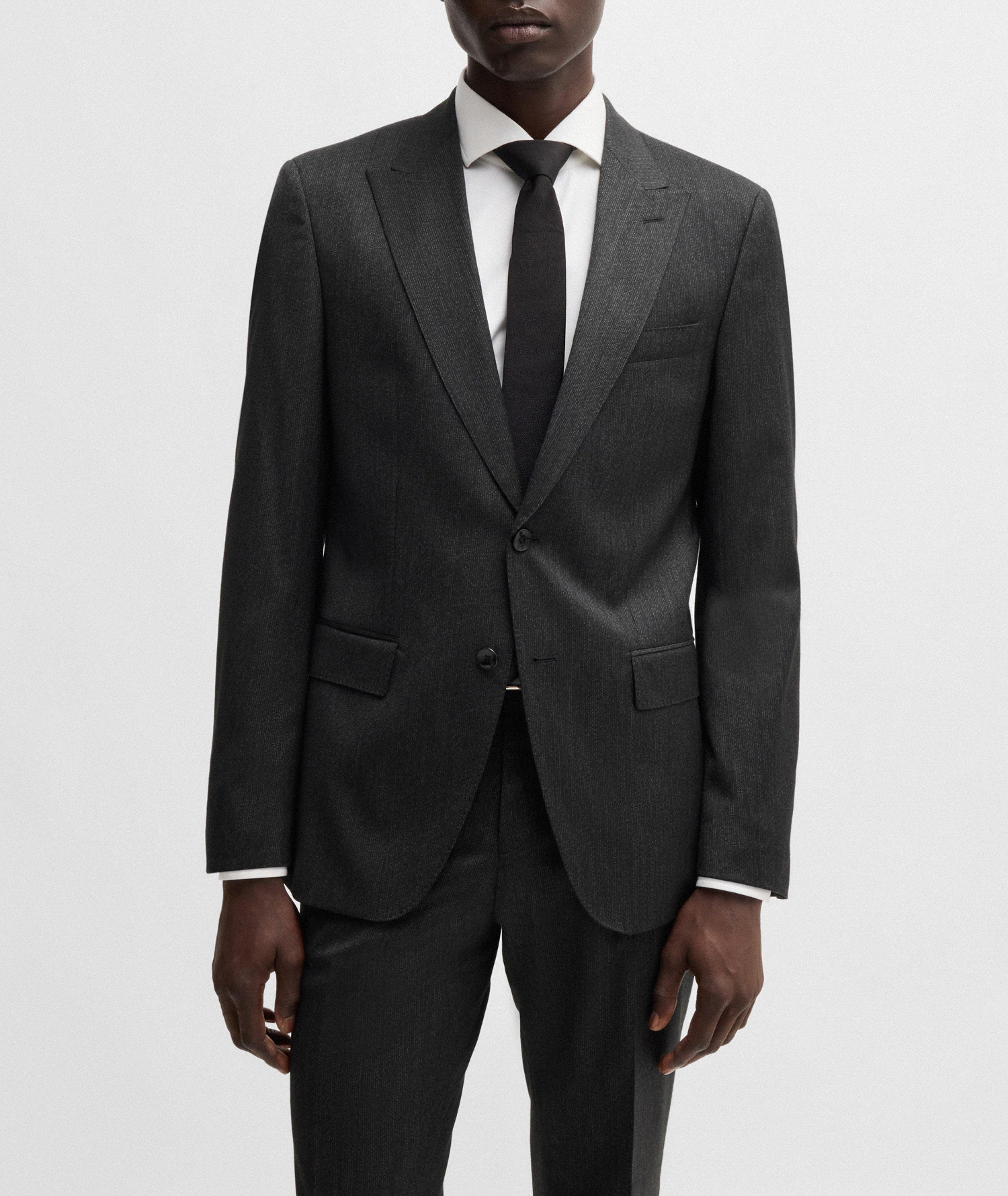 Micro-Patterned Stretch-Wool Suit image 1