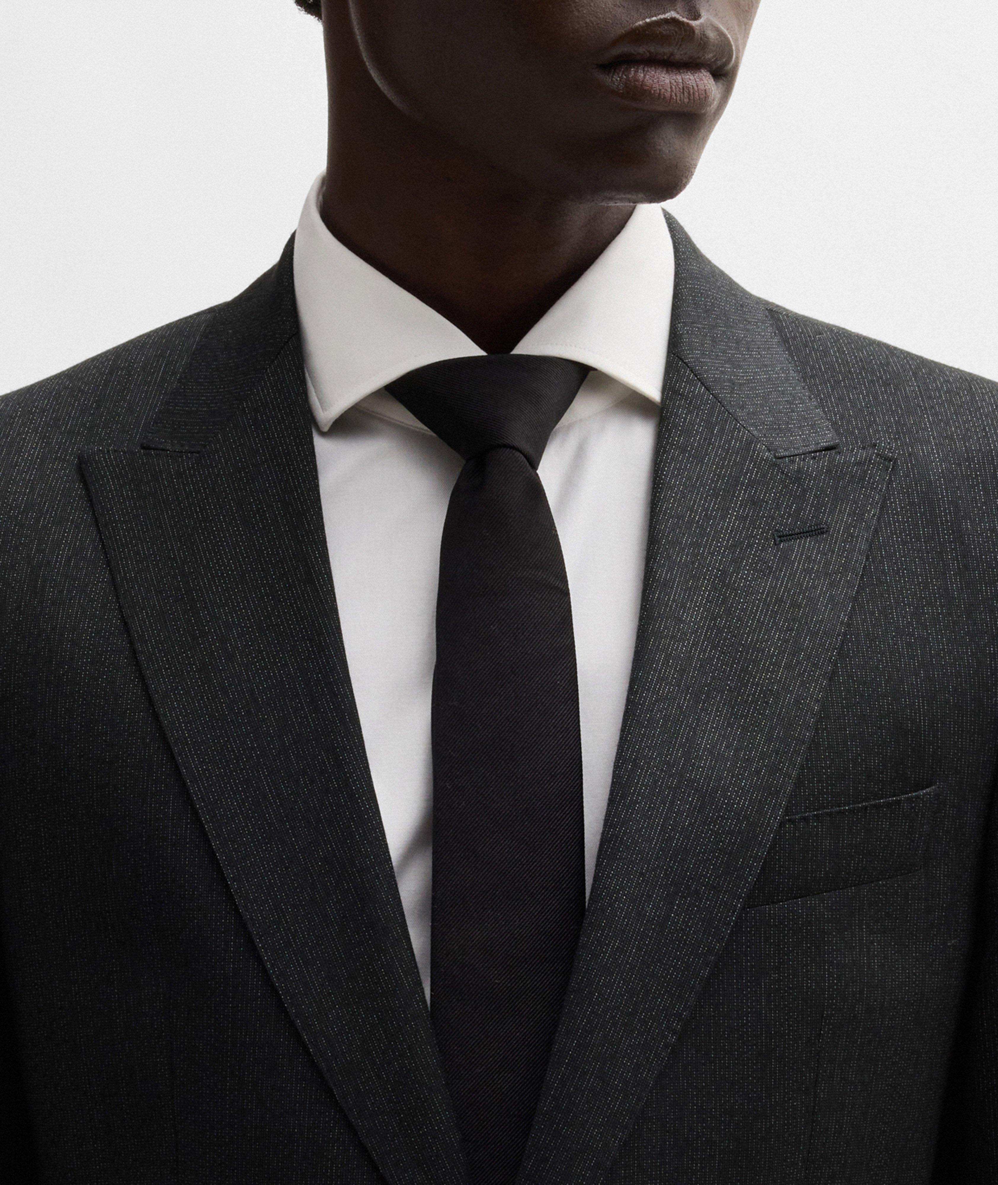 Micro-Patterned Stretch-Wool Suit image 6