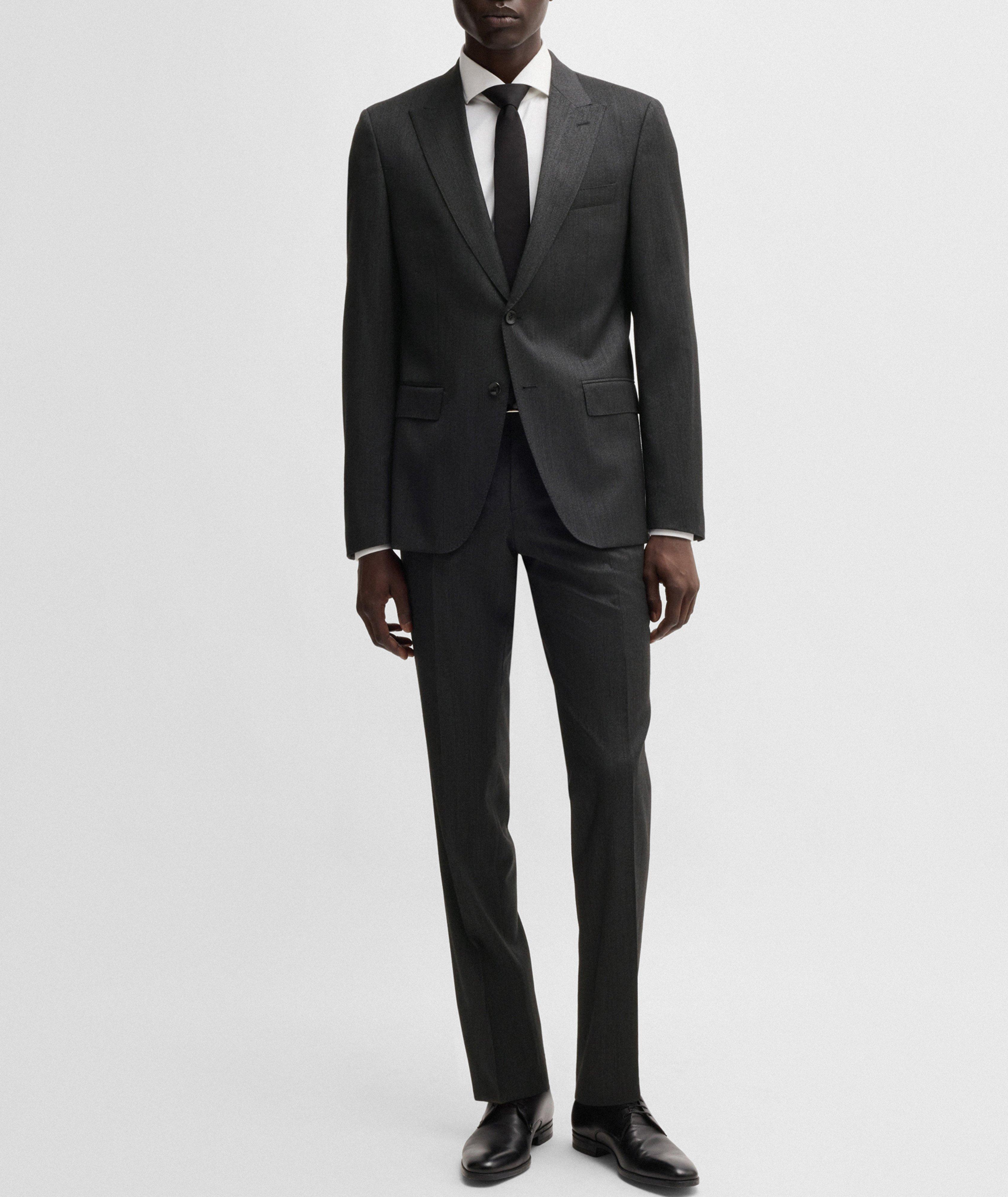 Micro-Patterned Stretch-Wool Suit image 7