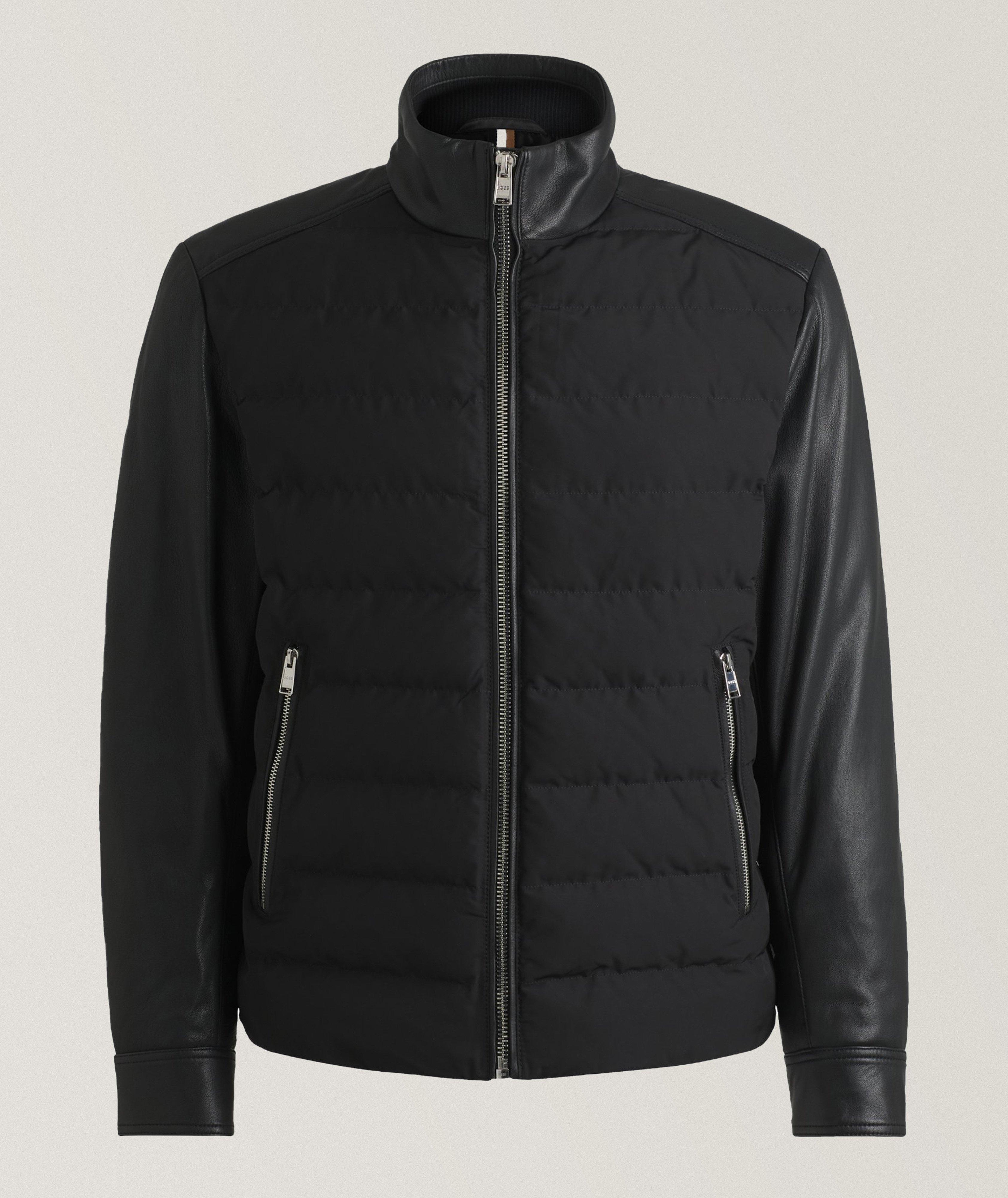 BOSS Blouson Mersino en cuir