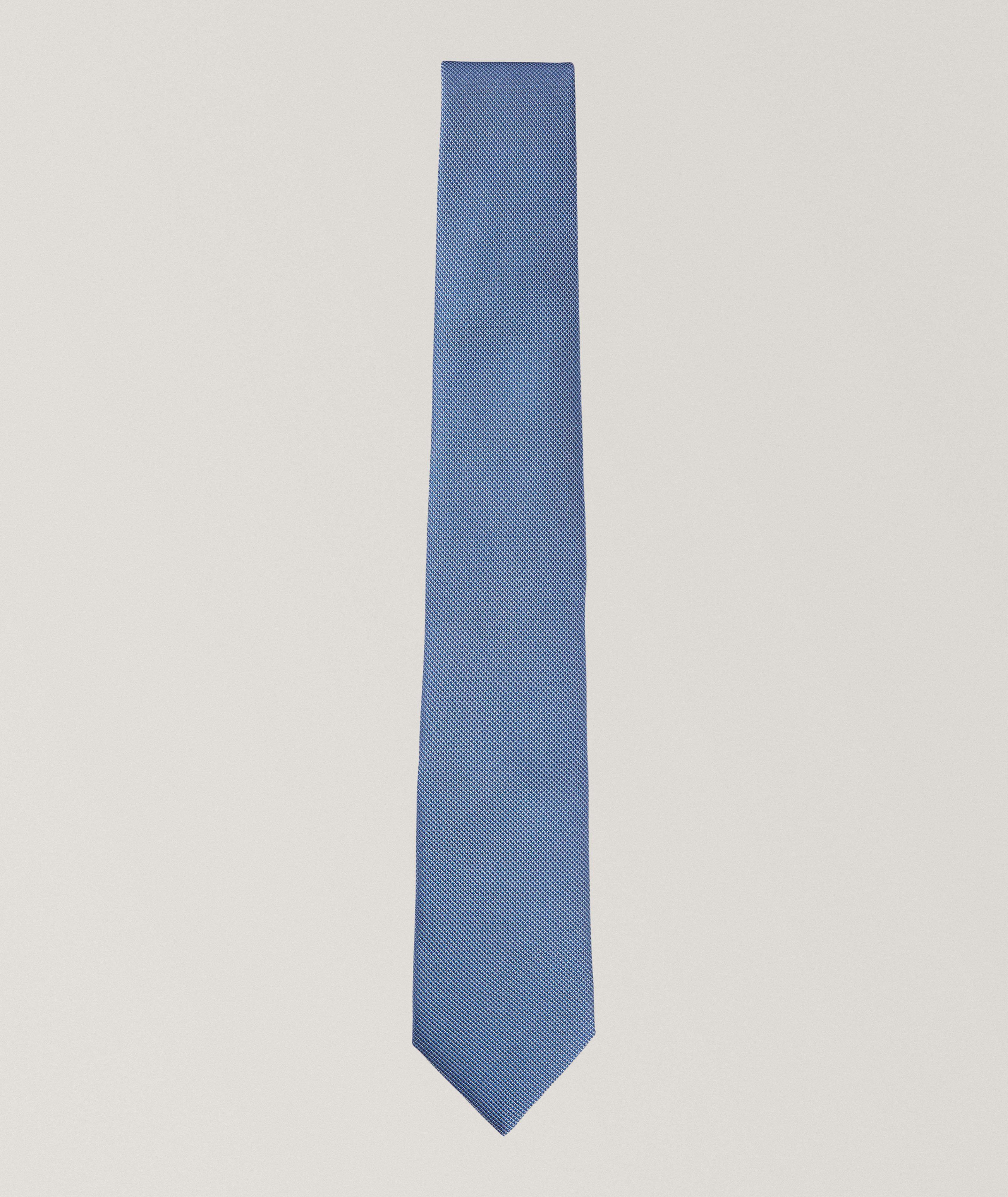 Micro Jacquard Silk-Blend Tie image 0