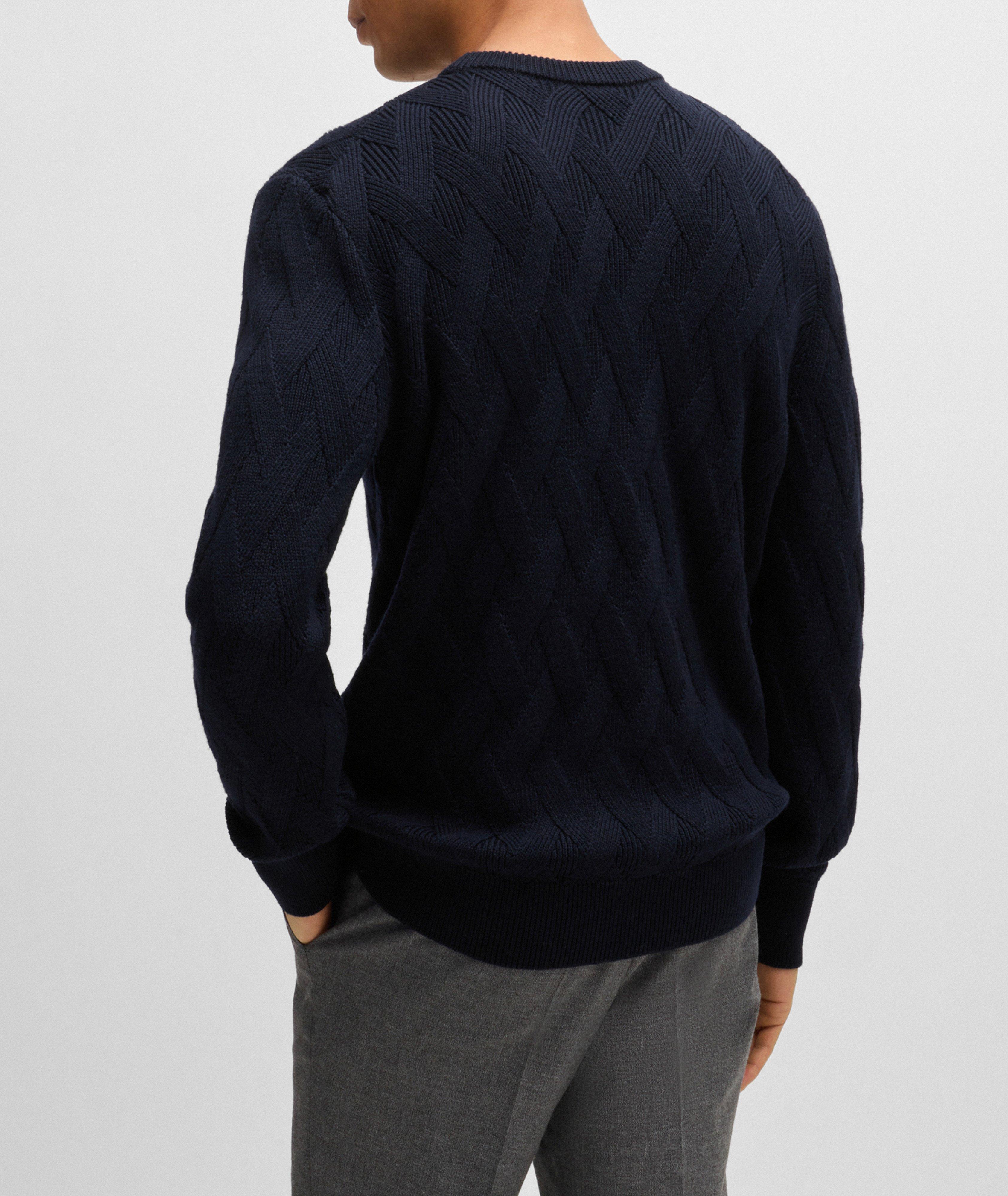 Jacquard Virgin Wool Sweater image 2