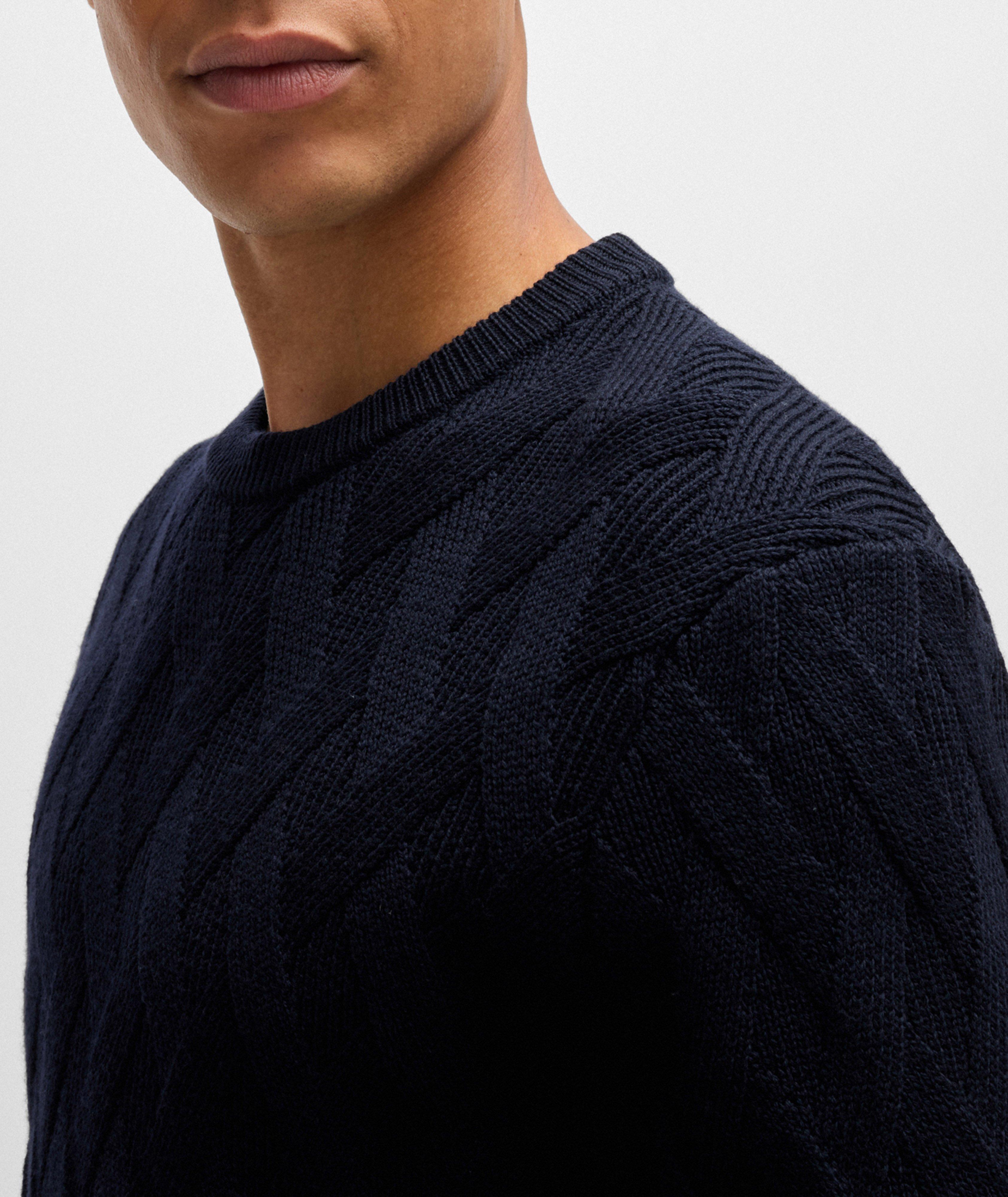 Jacquard Virgin Wool Sweater image 3