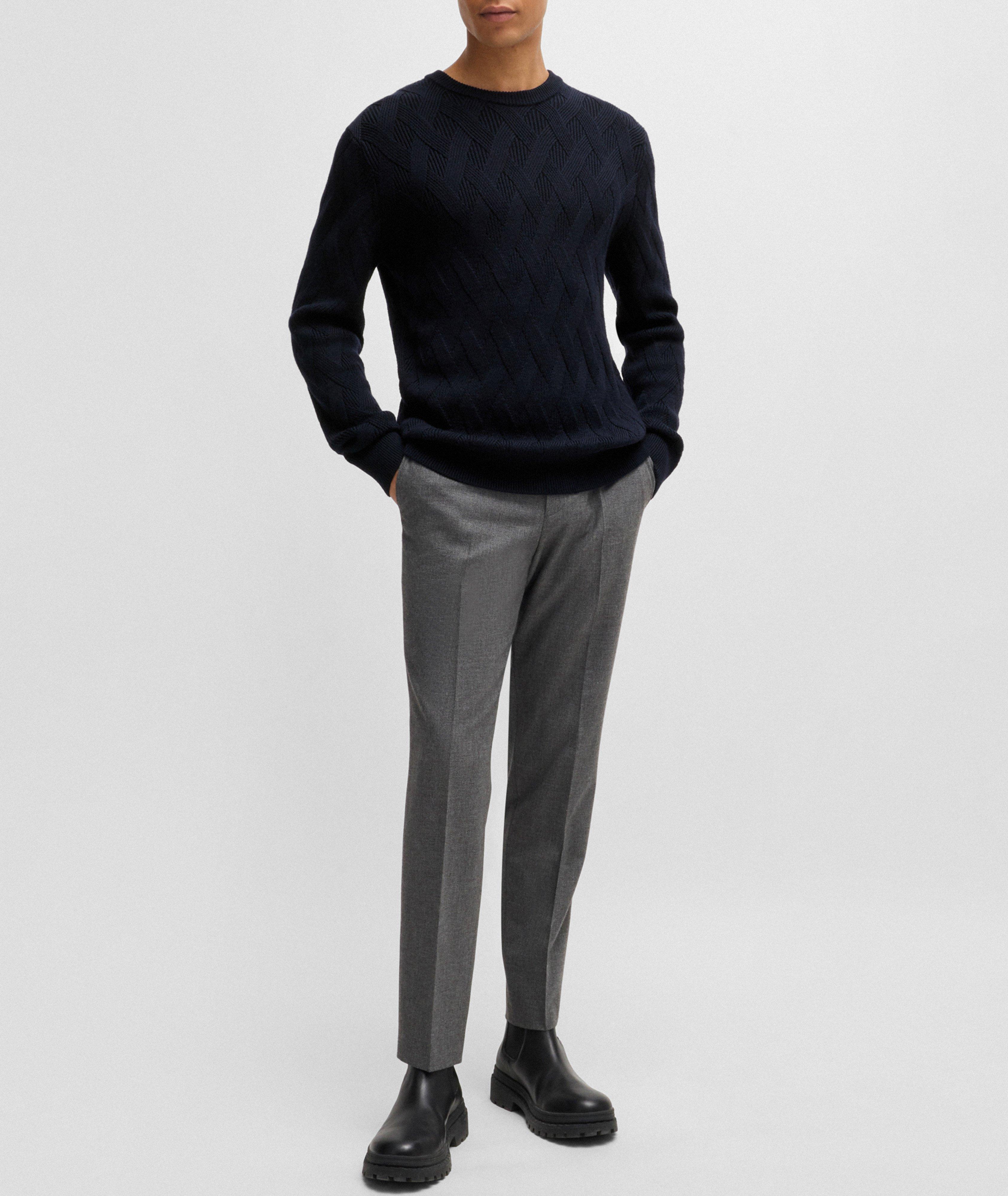 Jacquard Virgin Wool Sweater image 4