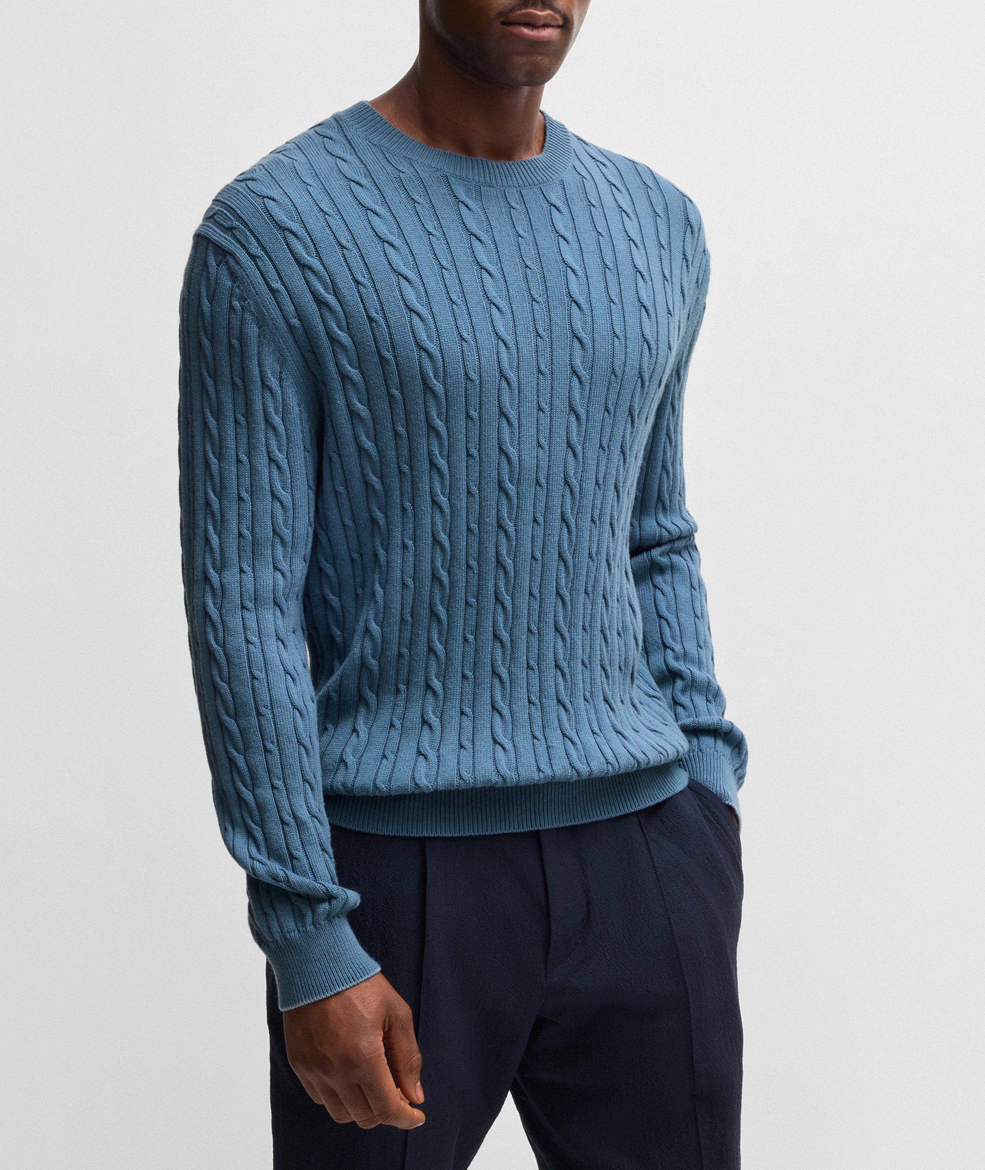 Julio Cable-Knit Crewneck Sweater image 1