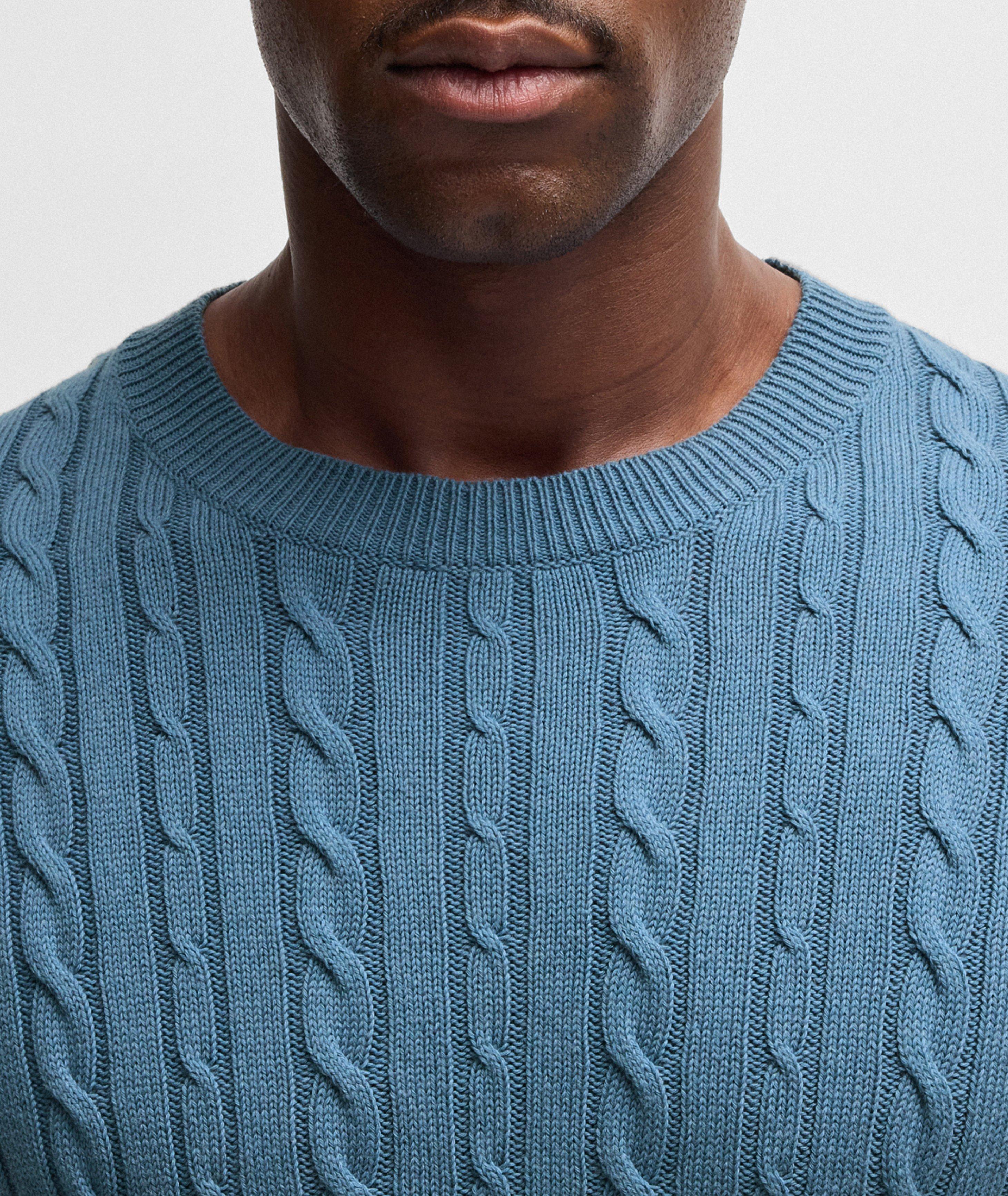 Julio Cable-Knit Crewneck Sweater image 3