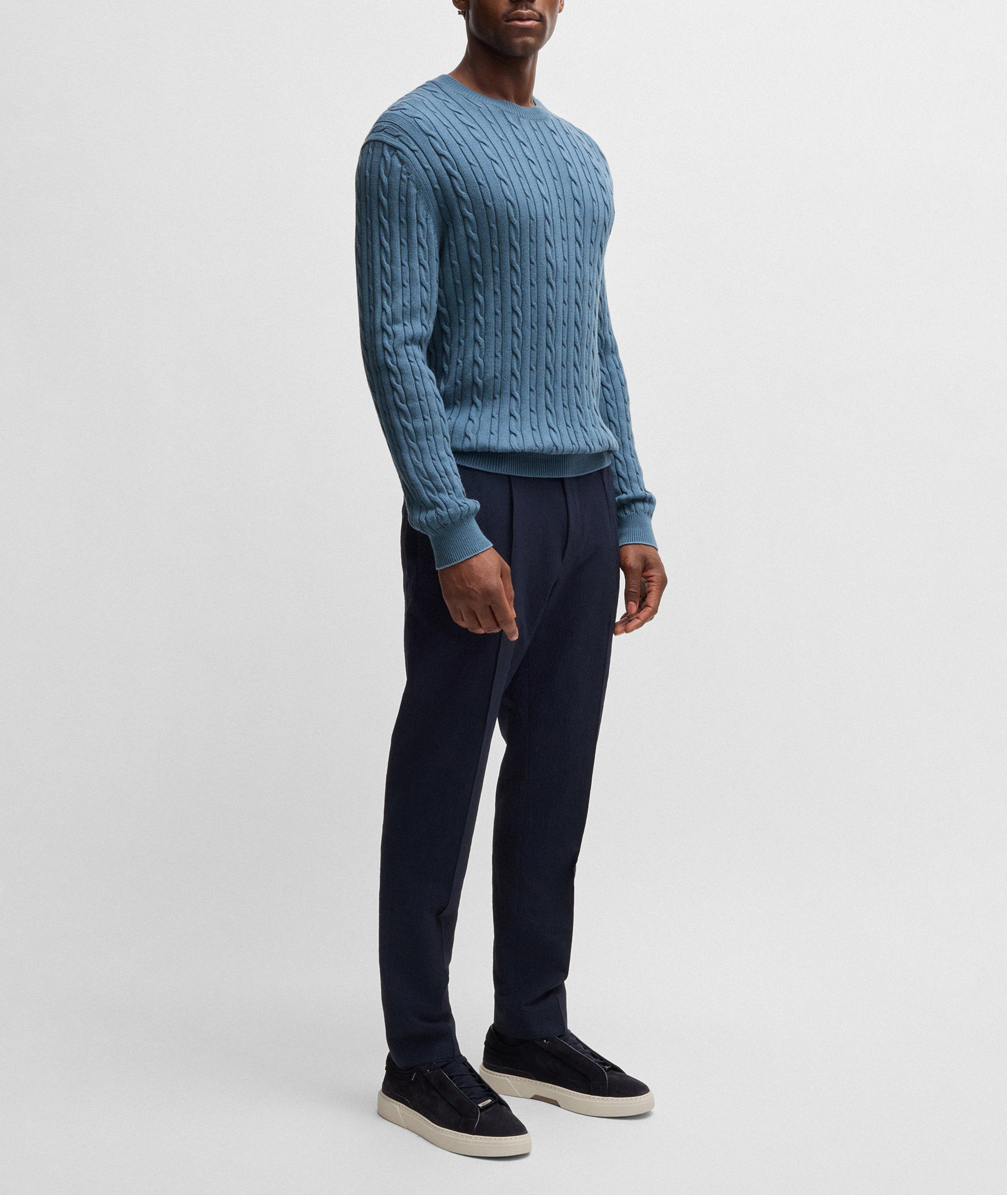 Julio Cable-Knit Crewneck Sweater image 4